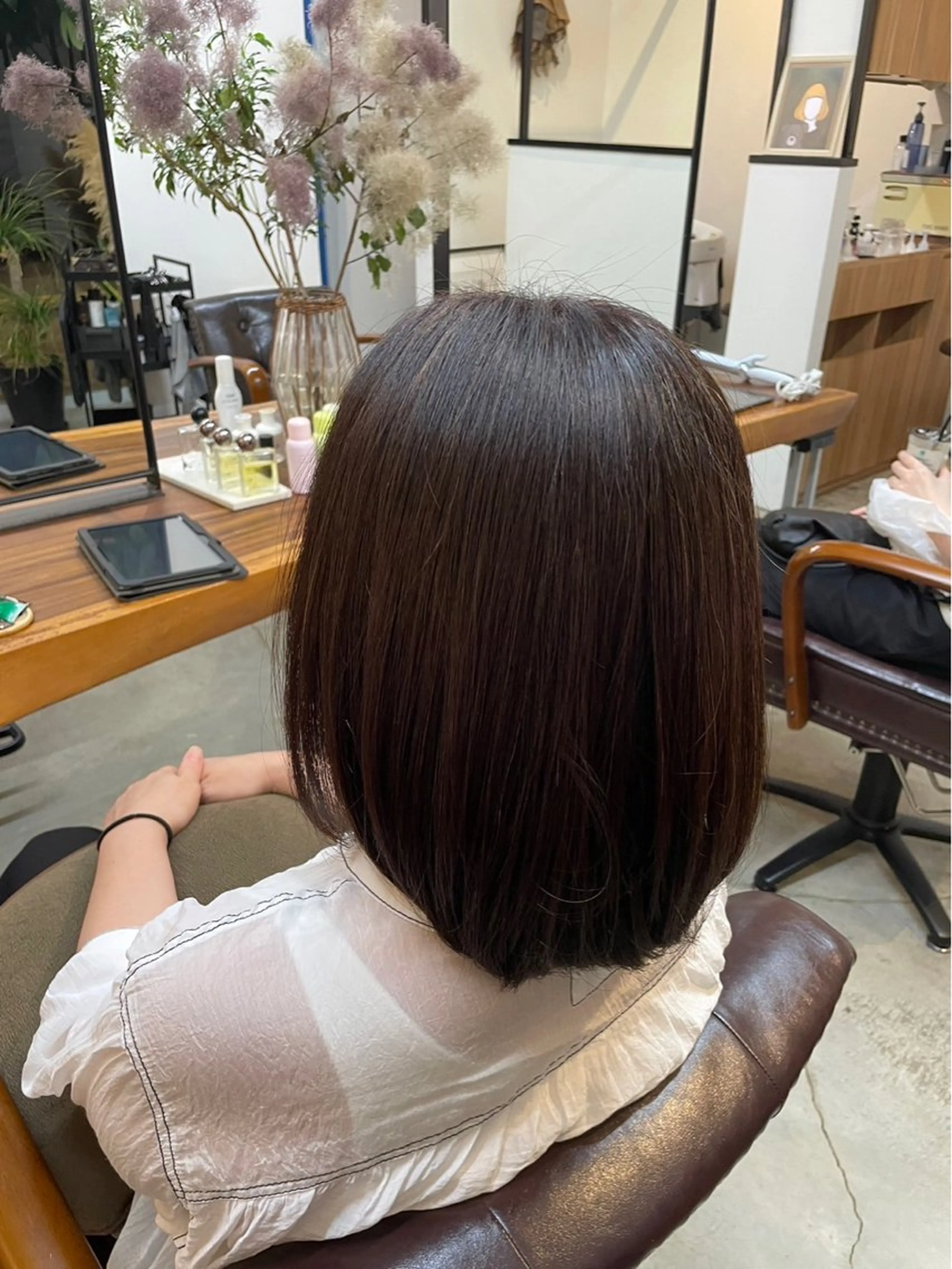 ミディアム 縮毛矯正 縮毛矯正 LIFE所属・吉沢 史翔のヘアスタイル