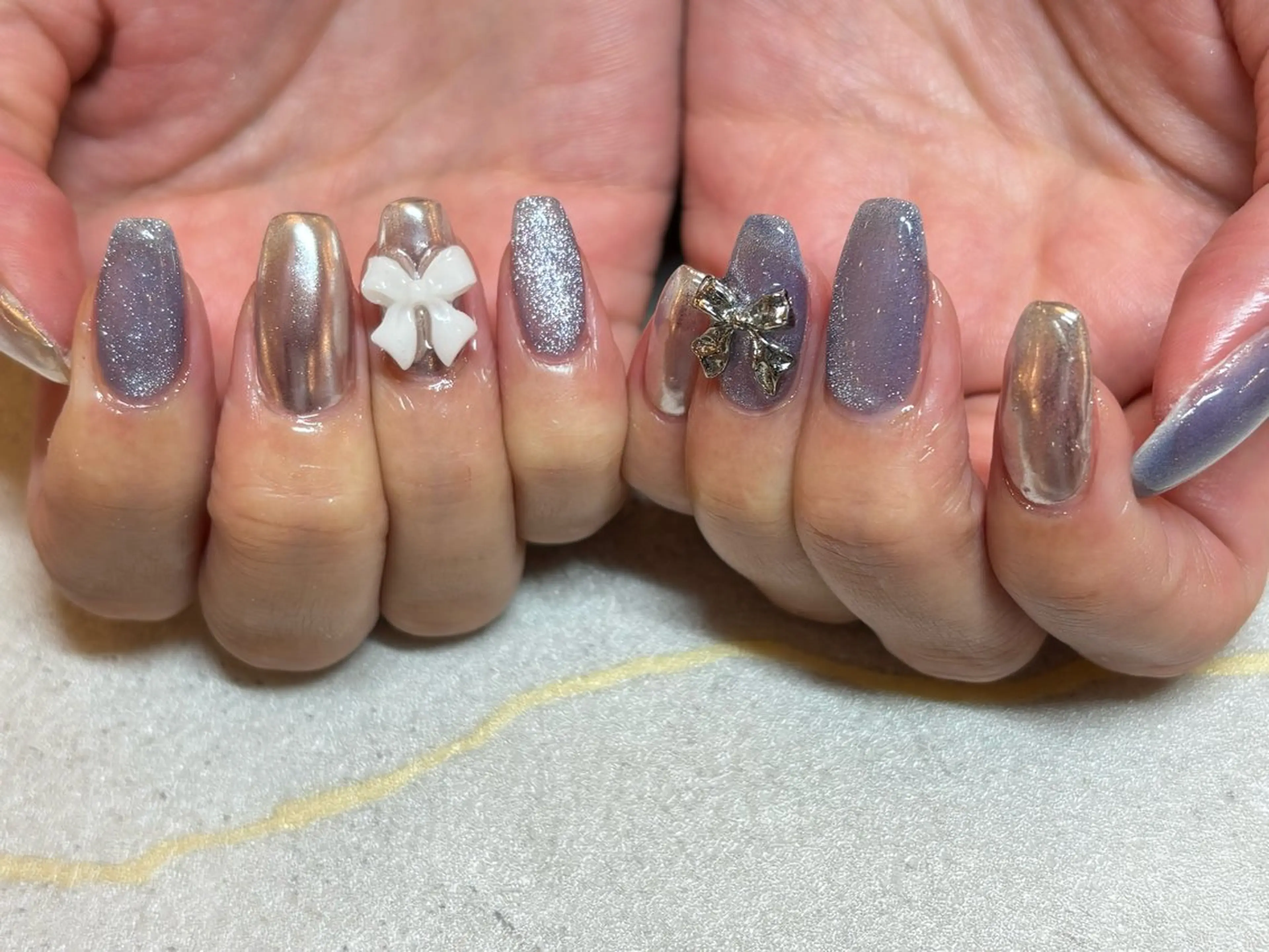 ネイル ミラーネイル nailpark_ MITSUMEのネイルデザイン