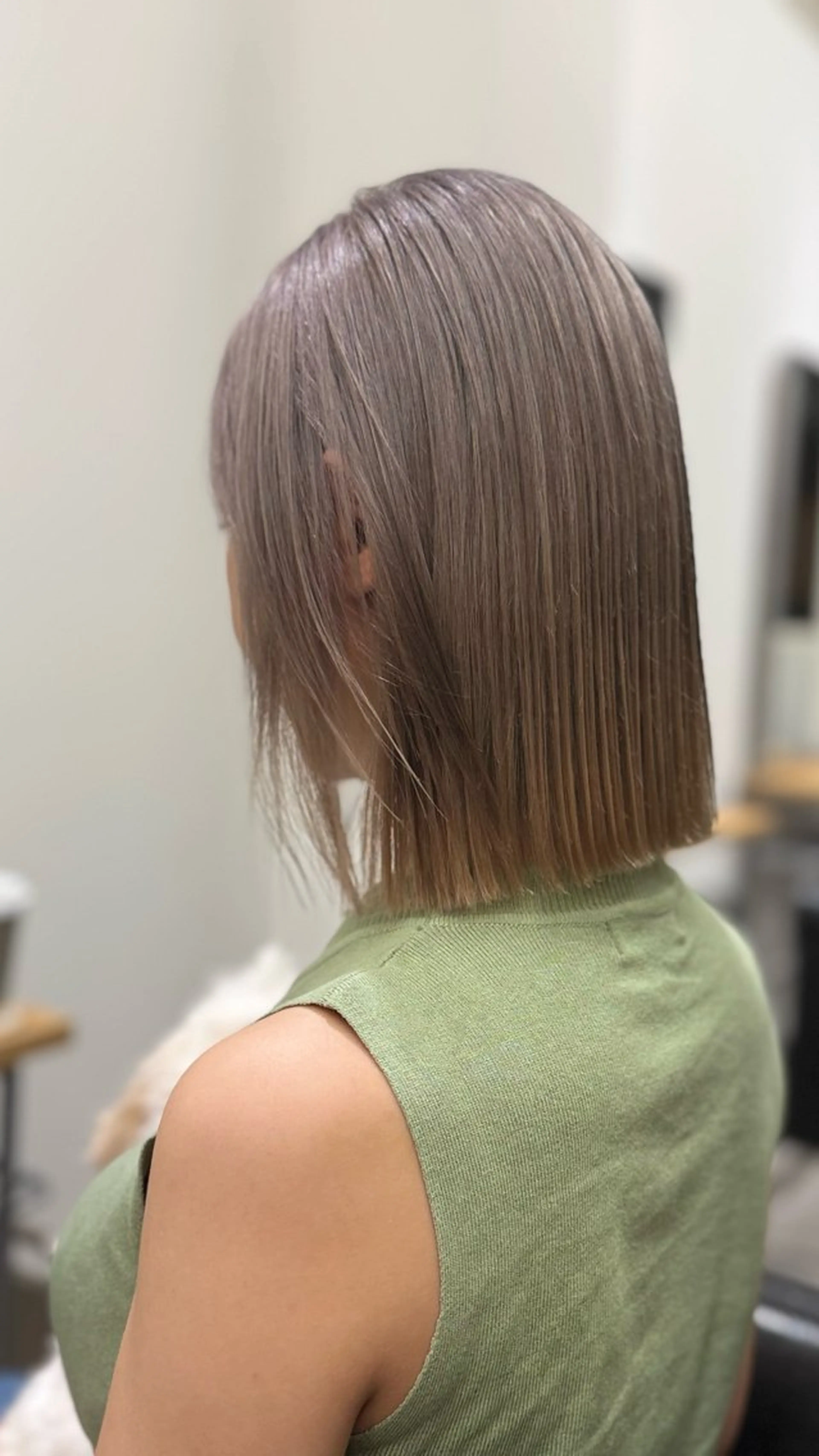 ショート 縮毛矯正 白髪ぼかし 👒堀江・ヨンスクのヘアスタイル