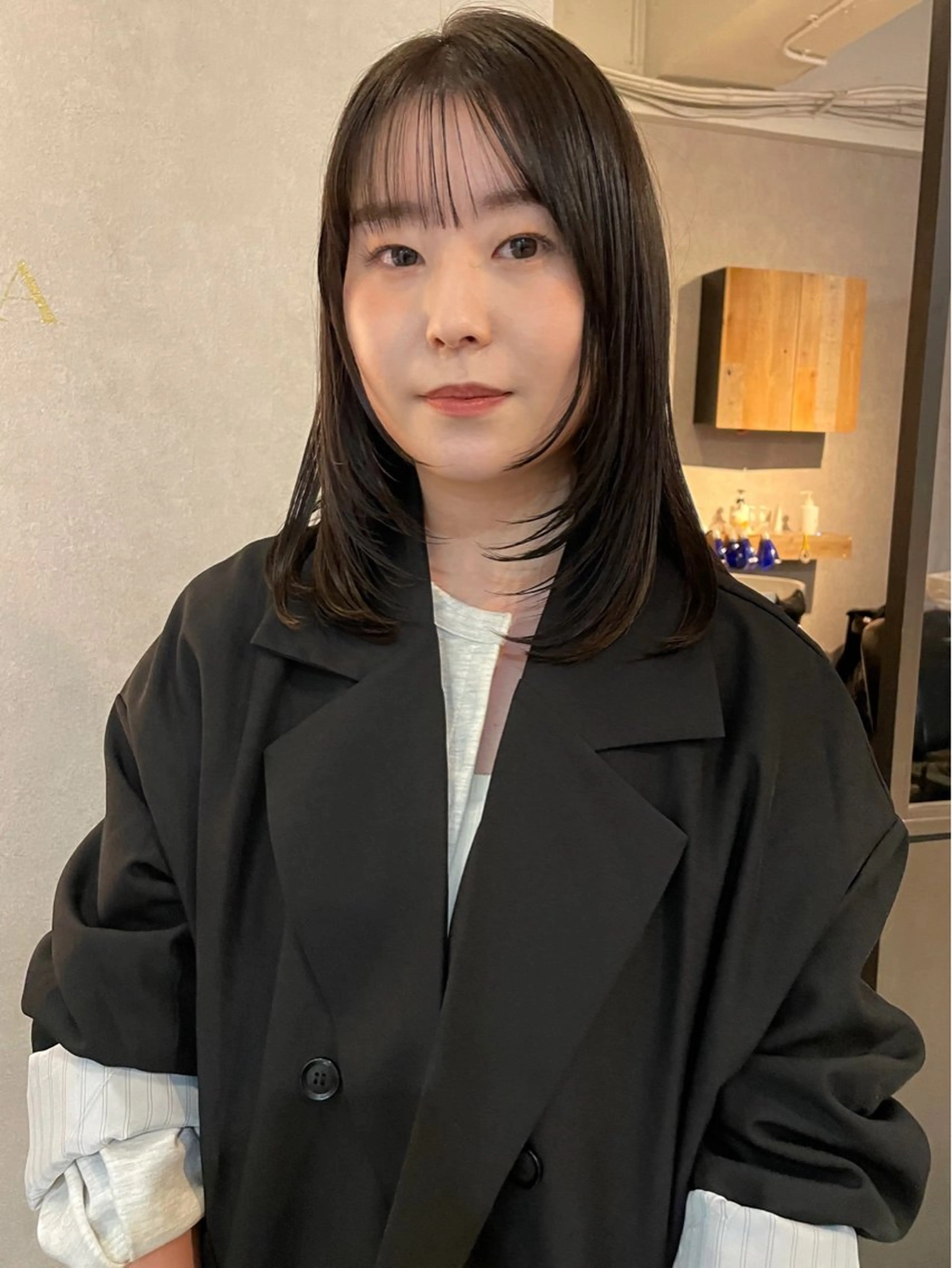 セミロング カラー ヘアカラー ERINA/レイヤー /梅田のヘアスタイル