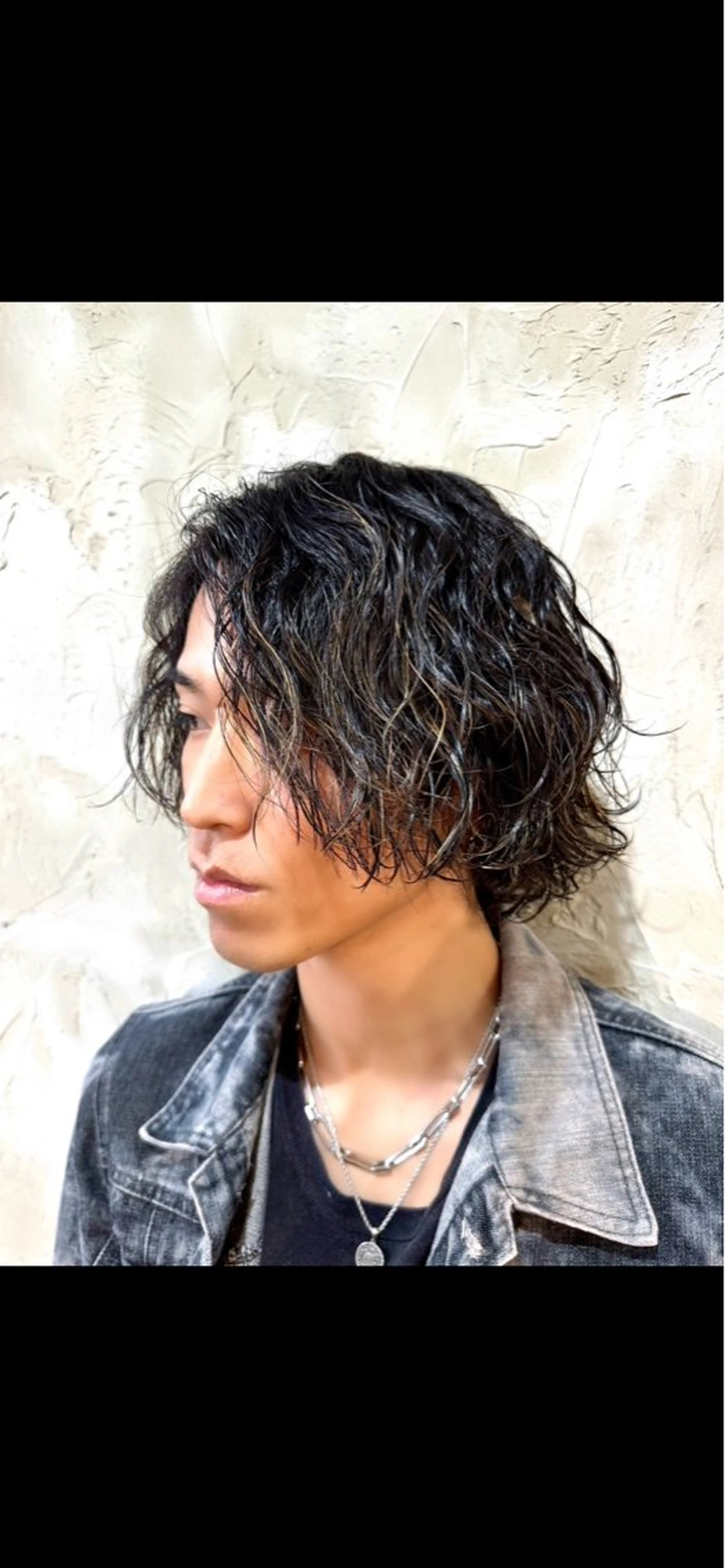 パーマ メンズ センターパート 波巻きパーマ カット パーマ ヘッドスパ ☆★メンズ特化★☆ 川地由麿のヘアスタイル