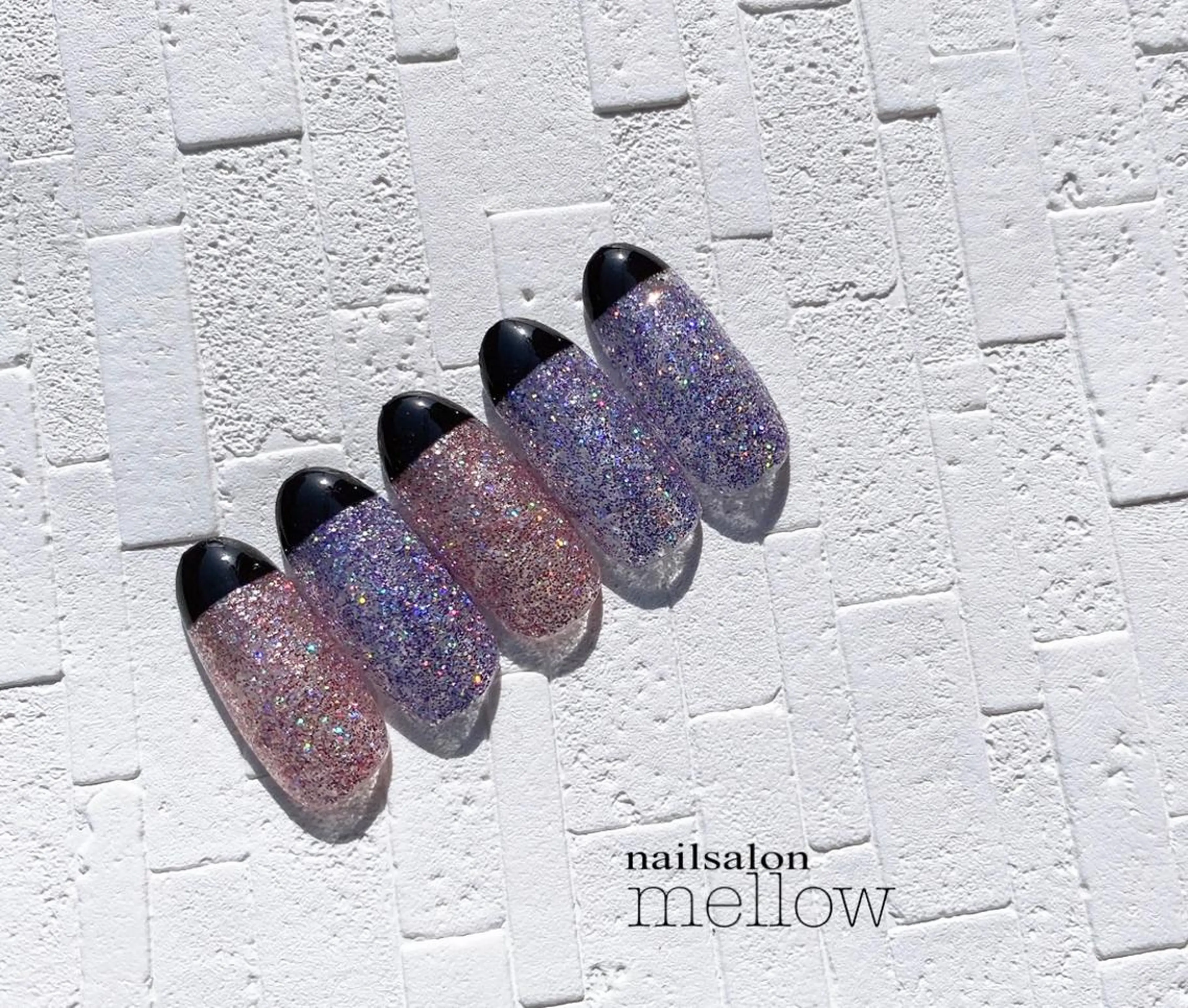 ネイル キラキラネイル ピンク パープル 大山 浩美のネイルデザイン