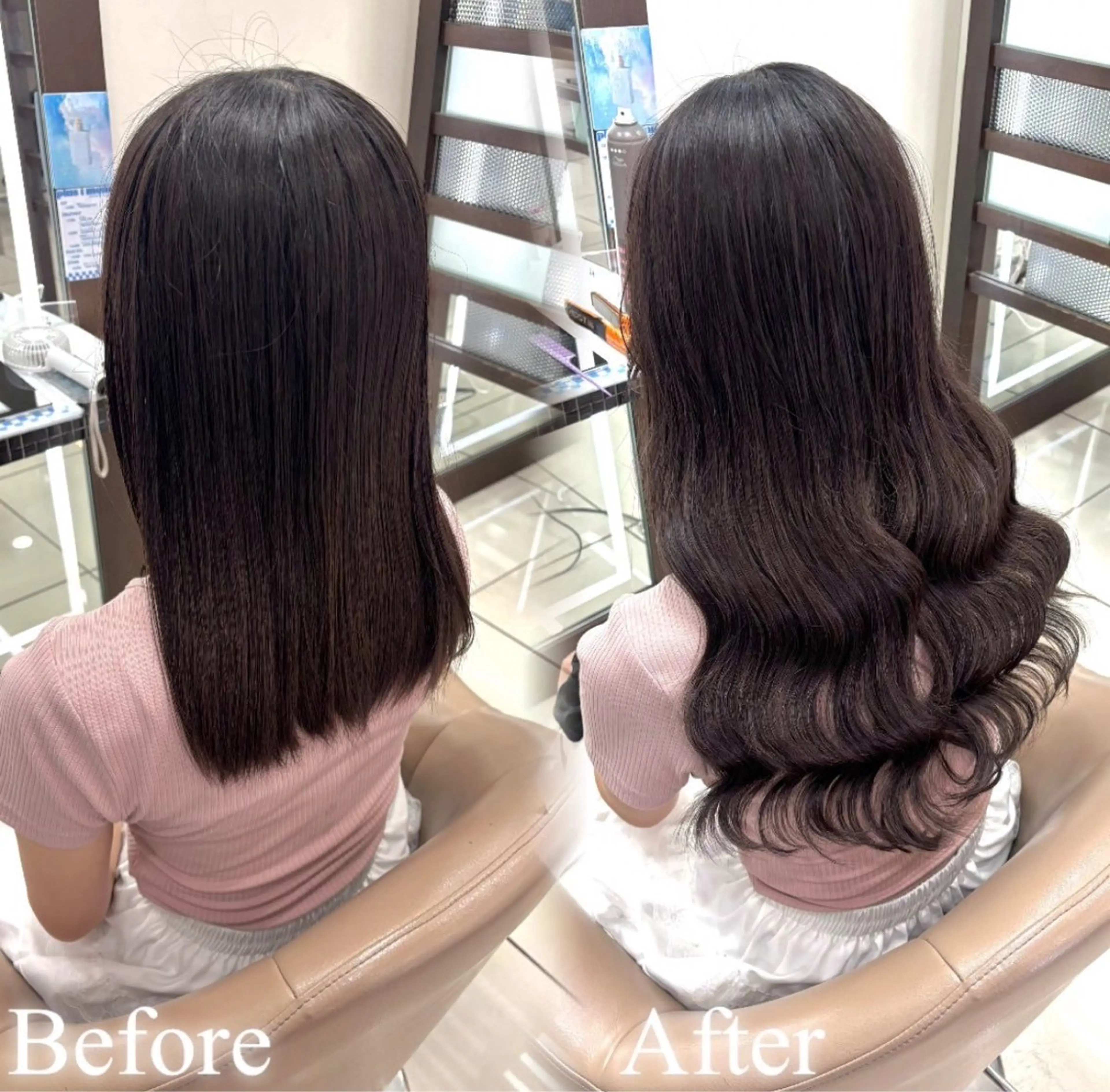 ロング カラー ヘアカラー エクステ 羽エクステ/シール エクステ/横浜駅5分のヘアスタイル