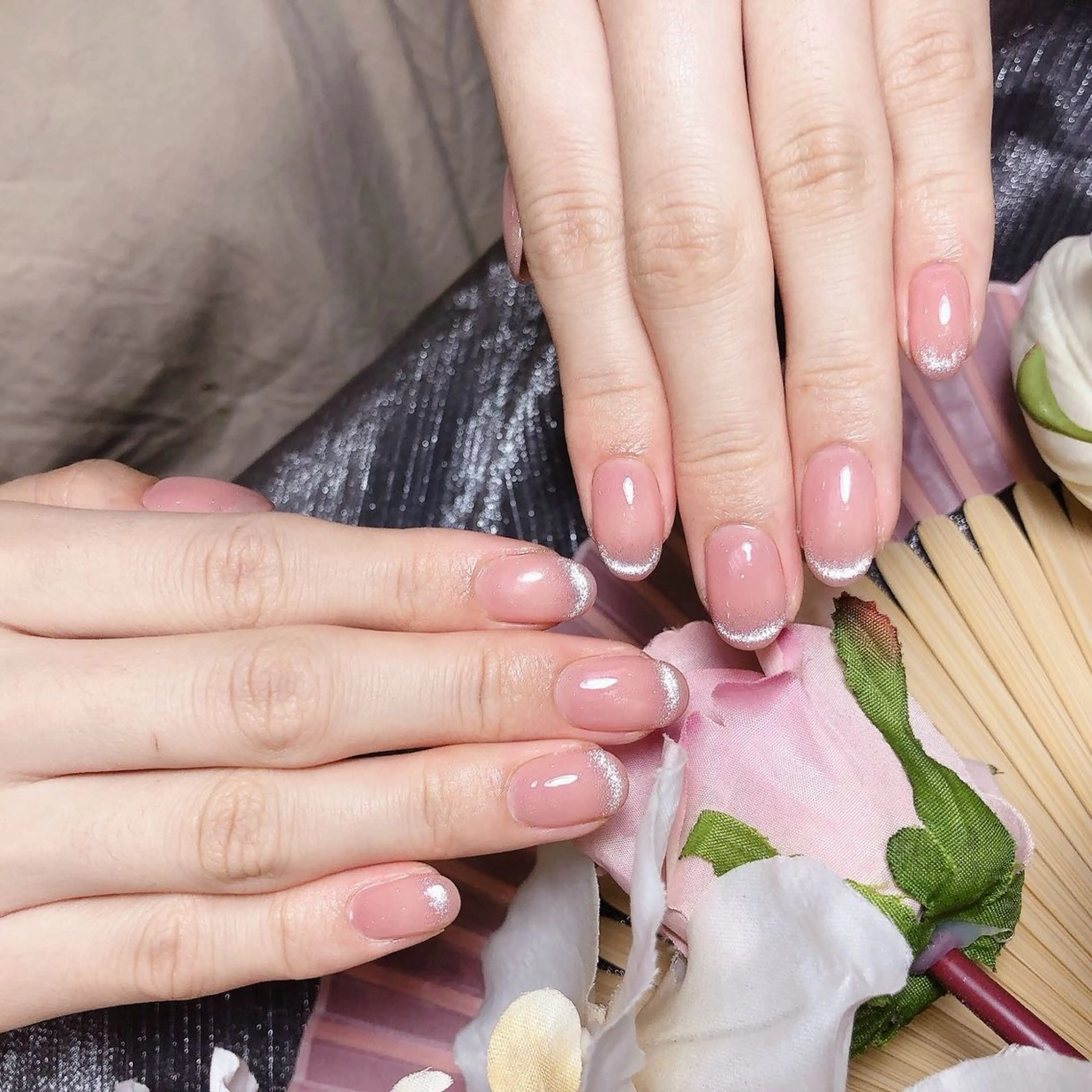 ネイル フレンチネイル マグネットネイル マグネットフレンチ mo moのネイルデザイン