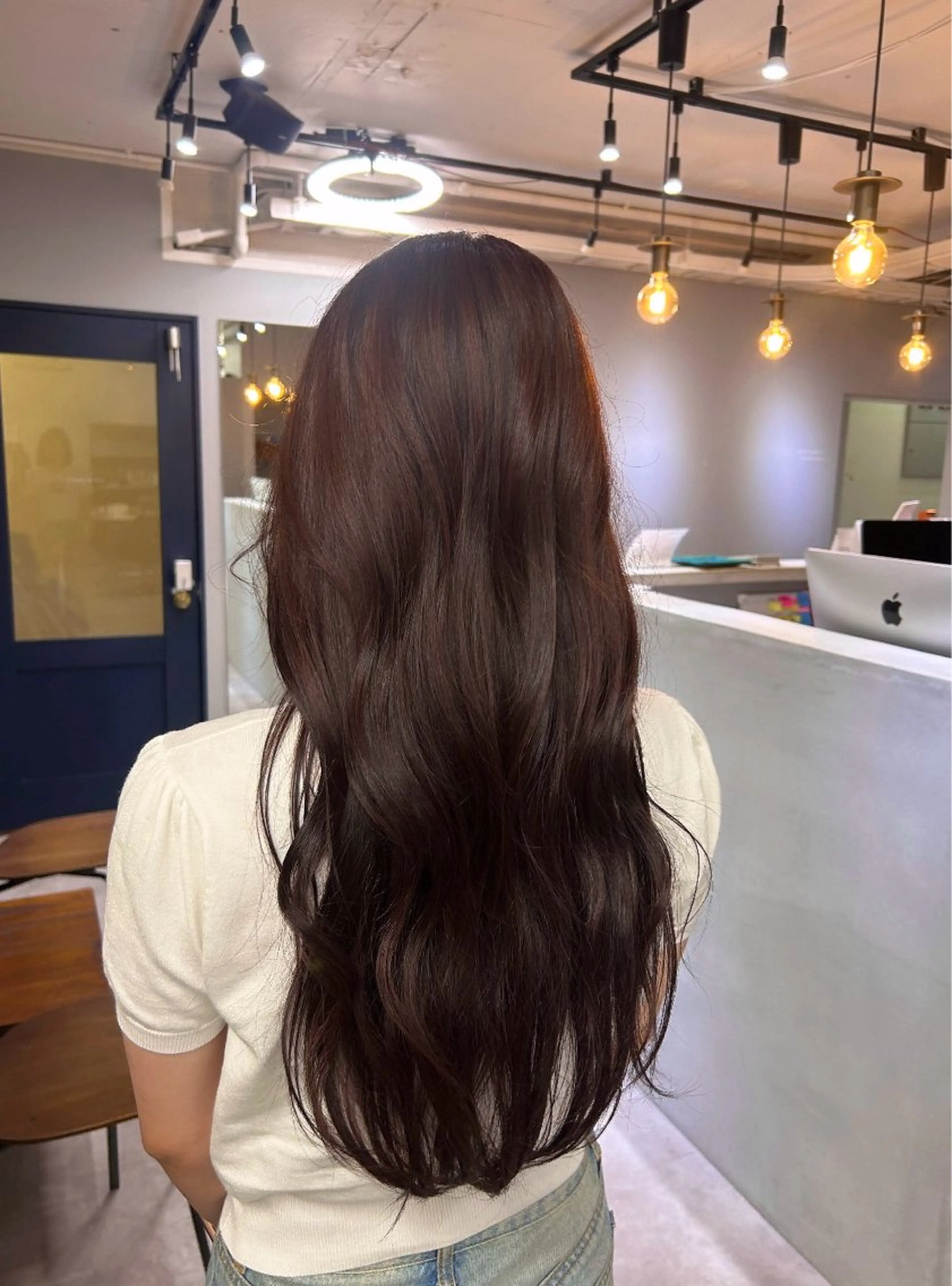 ロング ピンクラベンダー ヘアカラー トリートメント 似合わせ🎀 Miku♡のヘアスタイル