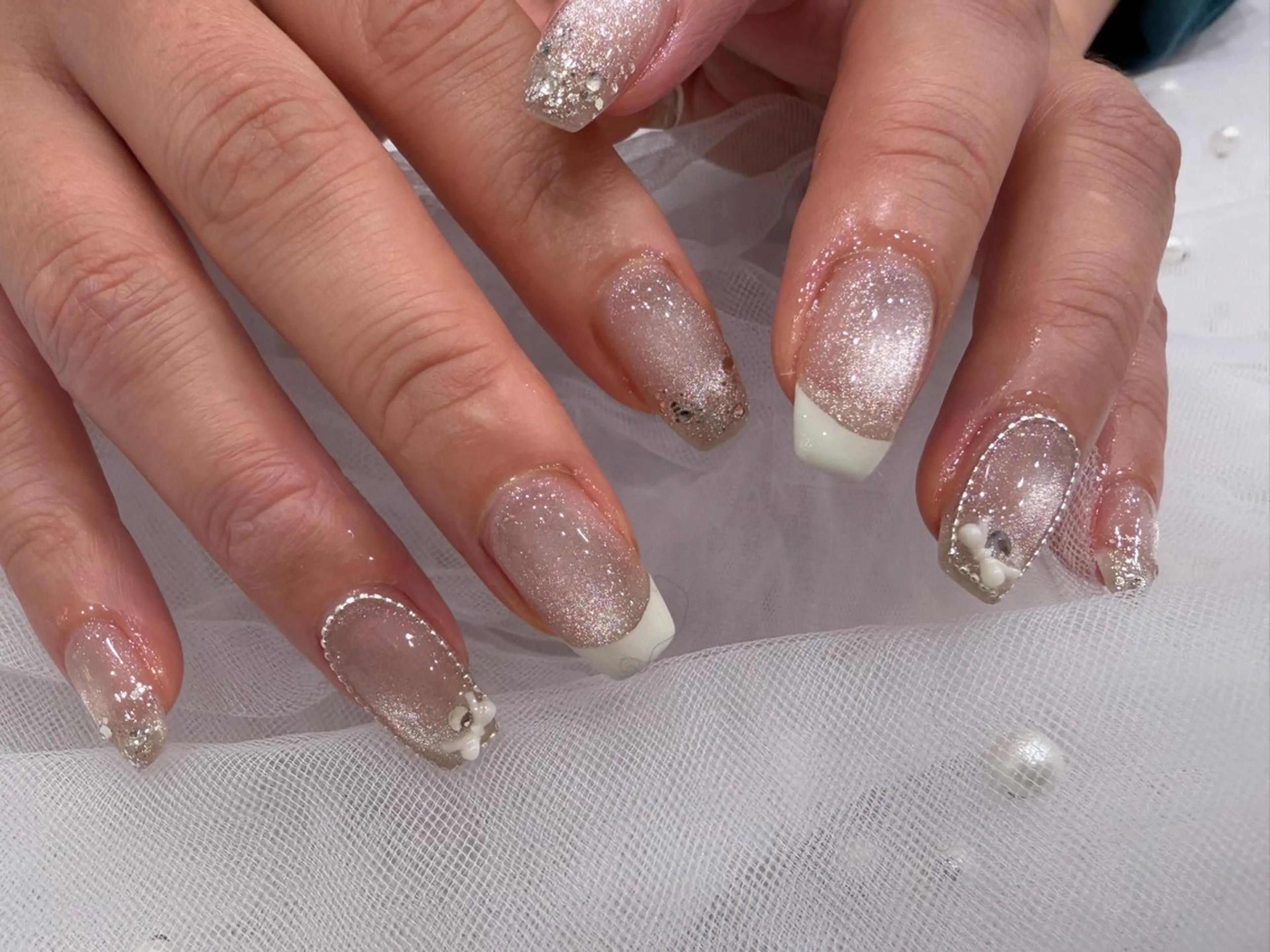 ネイル 韓国ネイル🎀 H nail 碧のネイルデザイン