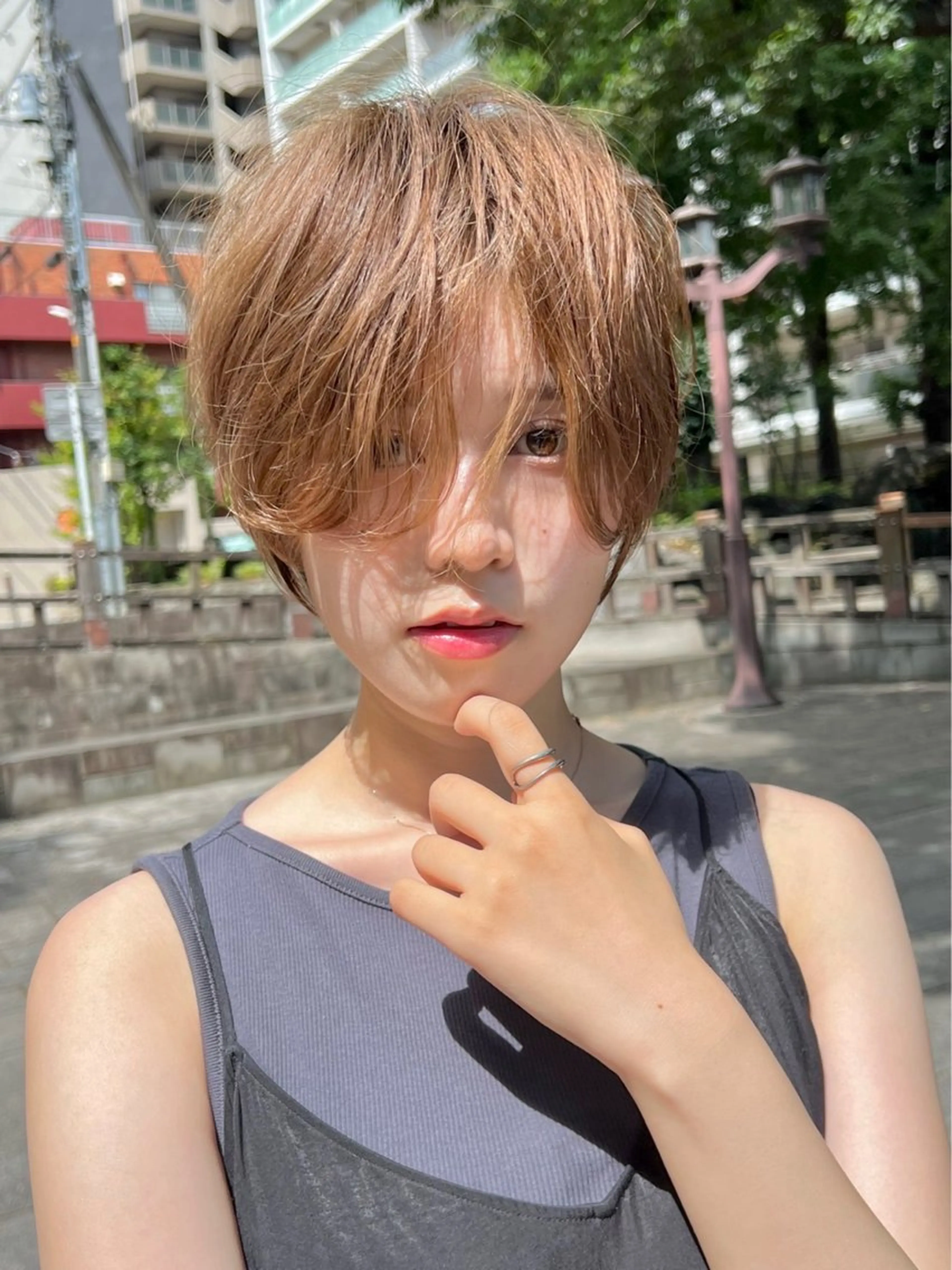 ショート ボブ くびれヘア 顔周りカット ハイライト 髪質改善 ショート/縮毛矯正 /大宮/惇平のヘアスタイル