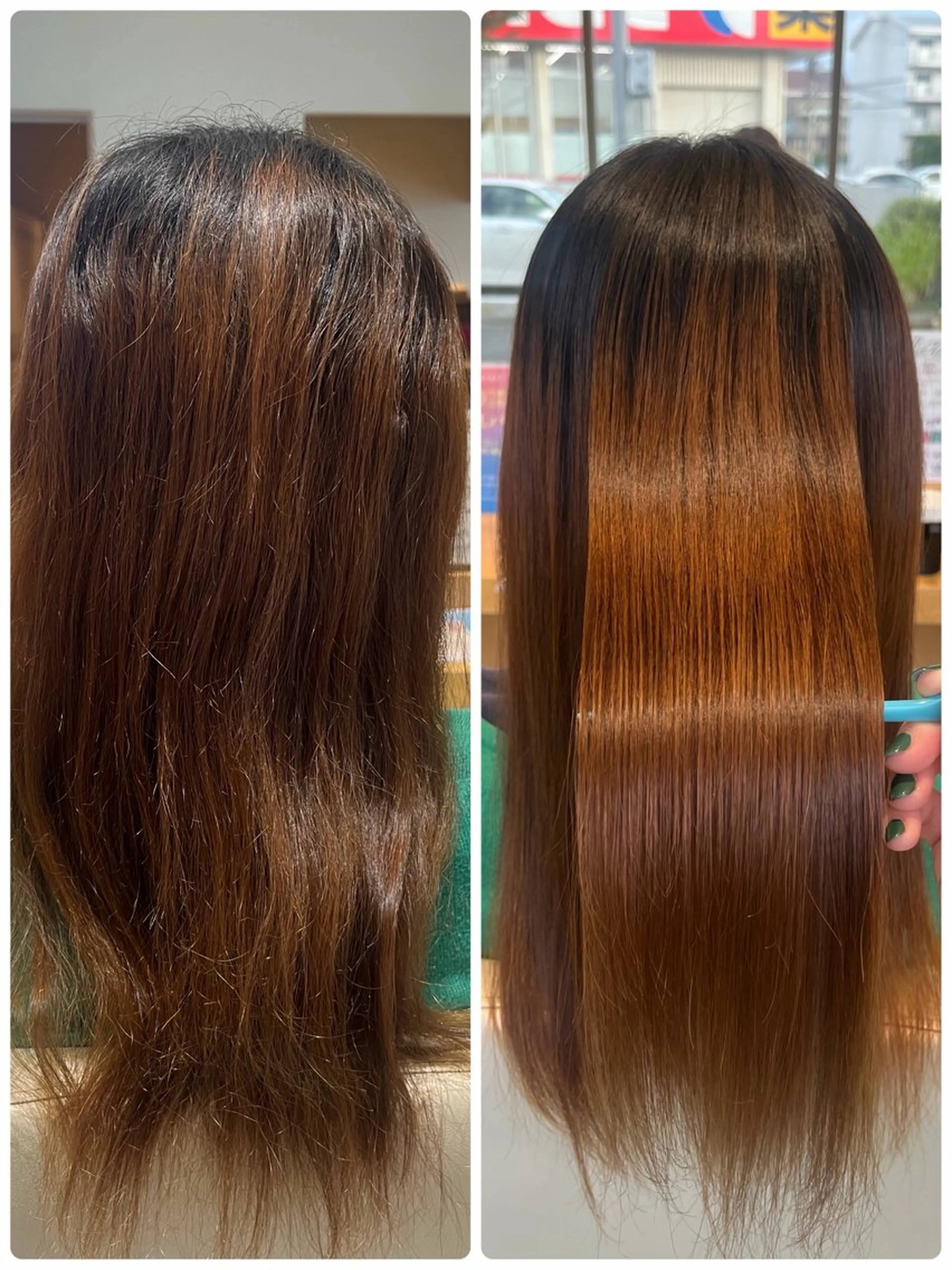 ロング 縮毛矯正 梶原 美保のヘアスタイル