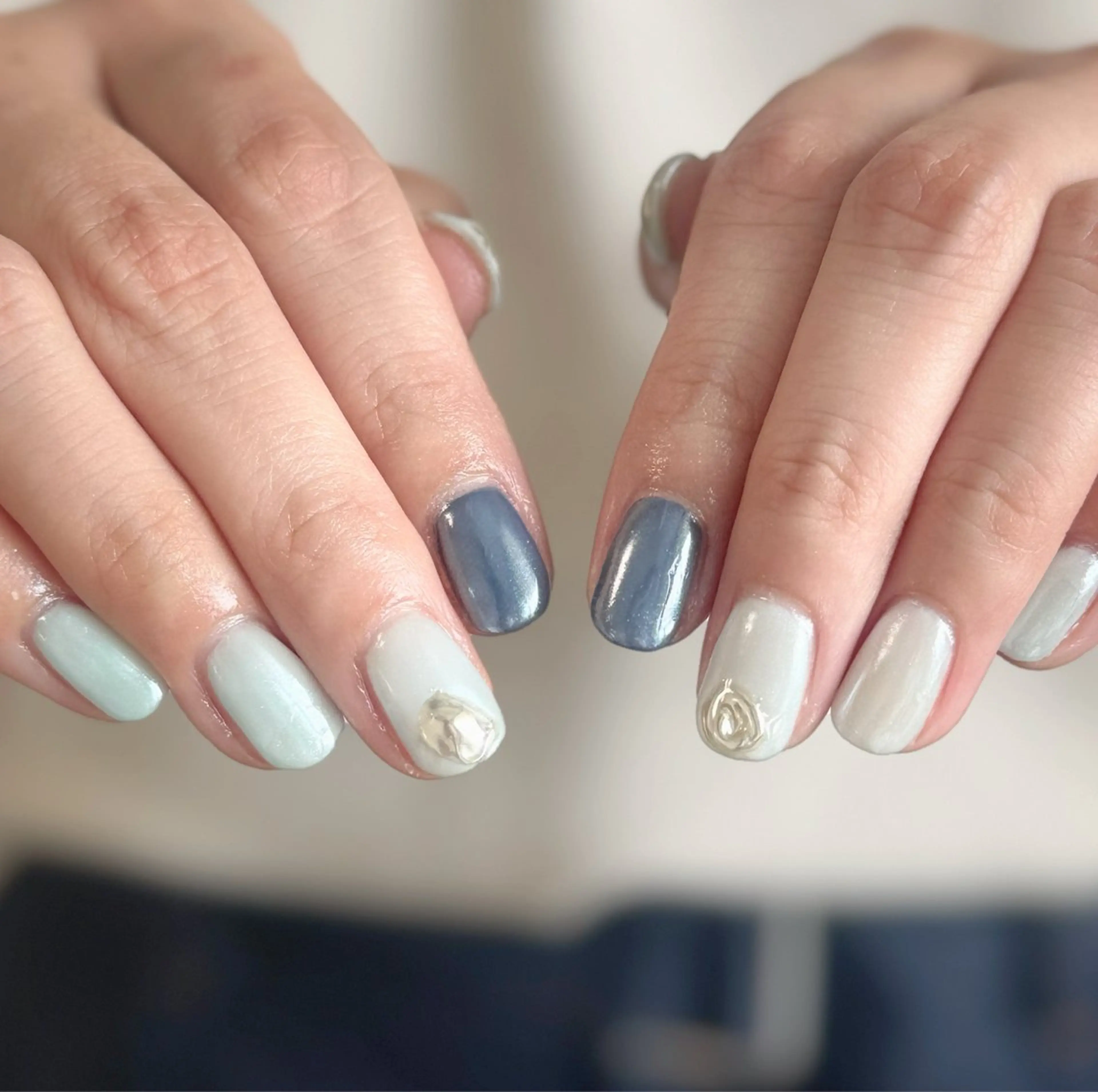 ネイル ブルー nail salon kicchiのネイルデザイン