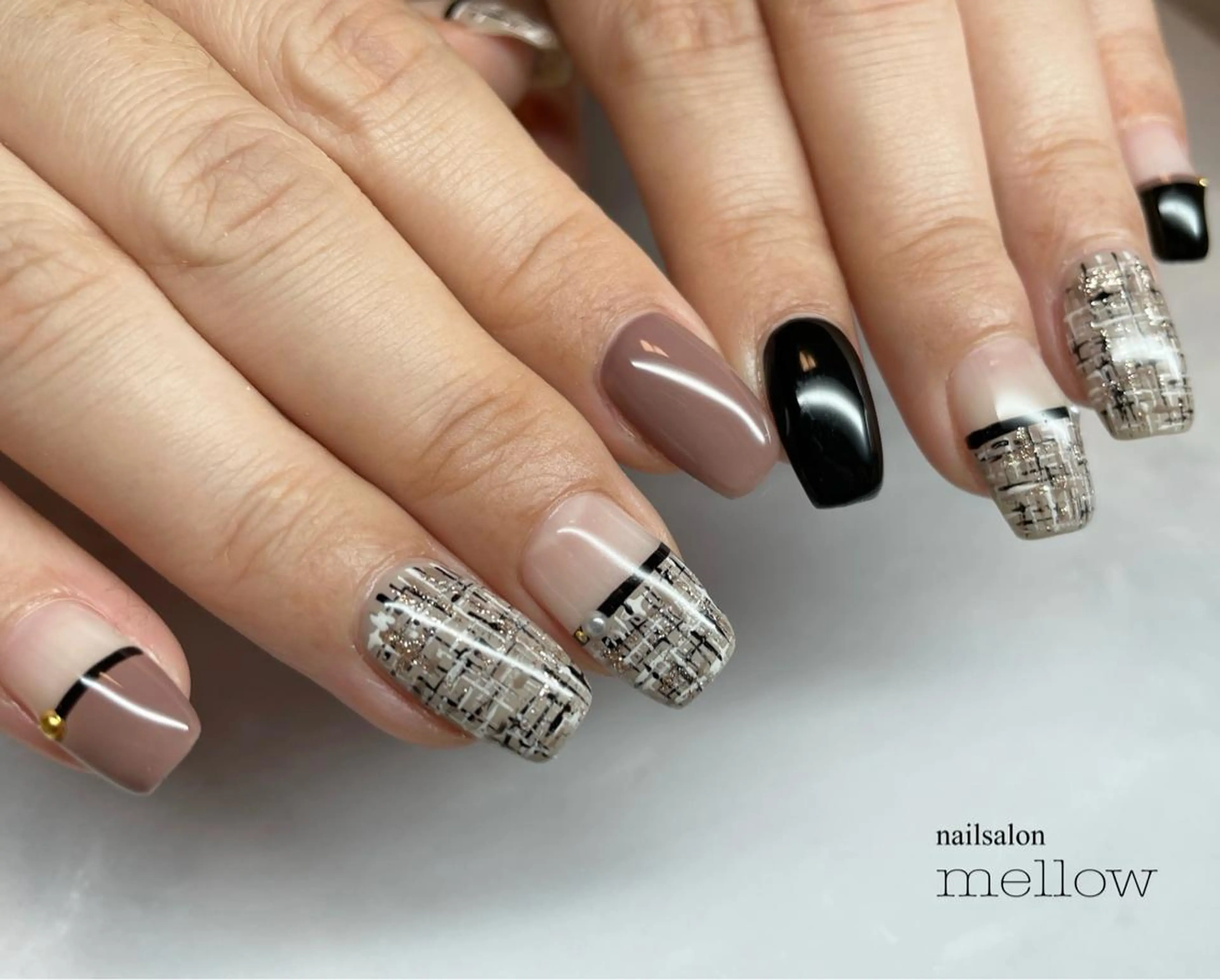 ネイル ツイードネイル 大山 浩美のネイルデザイン