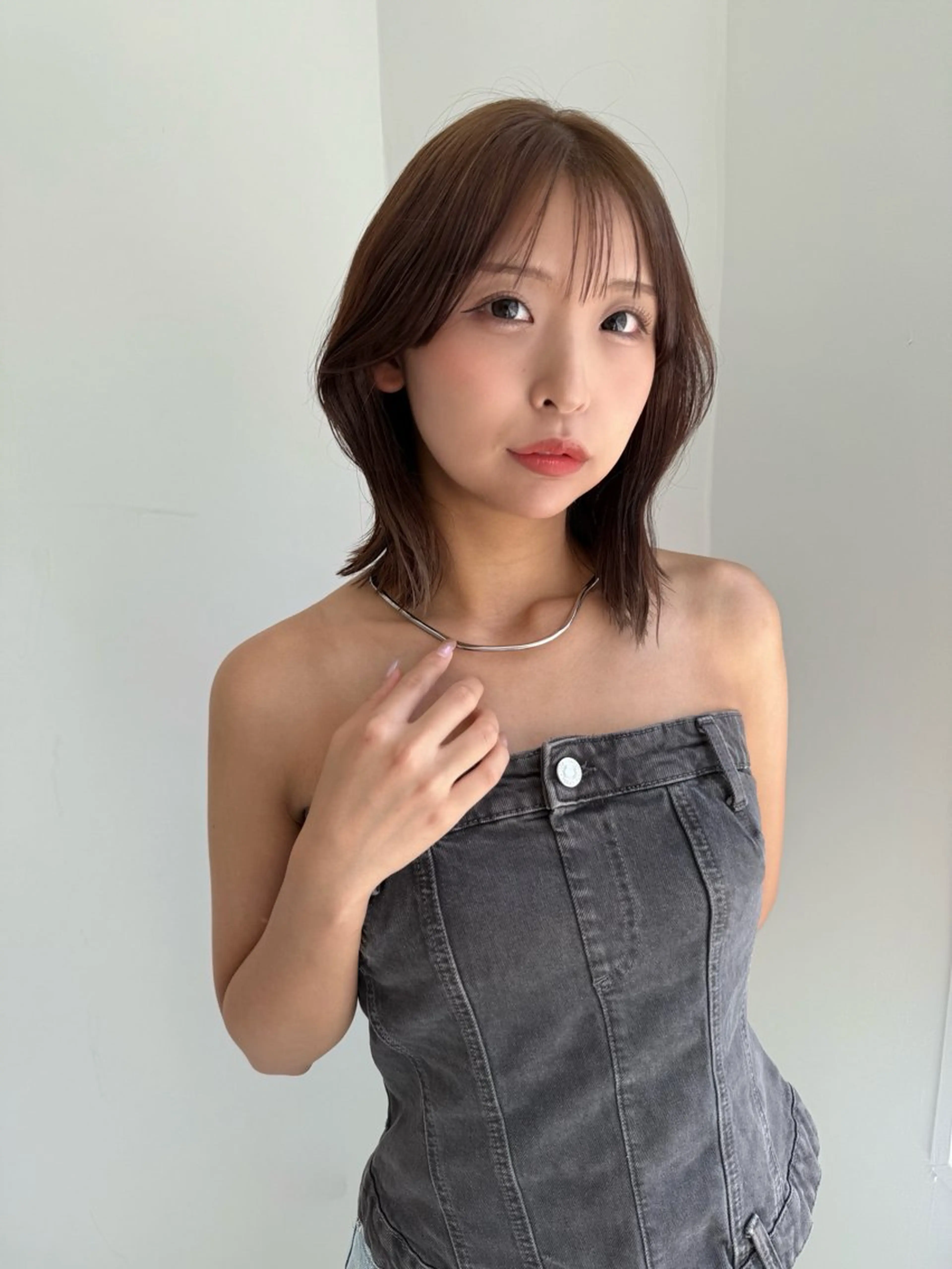 ミディアム カラー くびれヘア 顔周りカット レイヤーカット カット ヘアカラー トリートメント SHICUNEアサミ /ショート/メンズのヘアスタイル