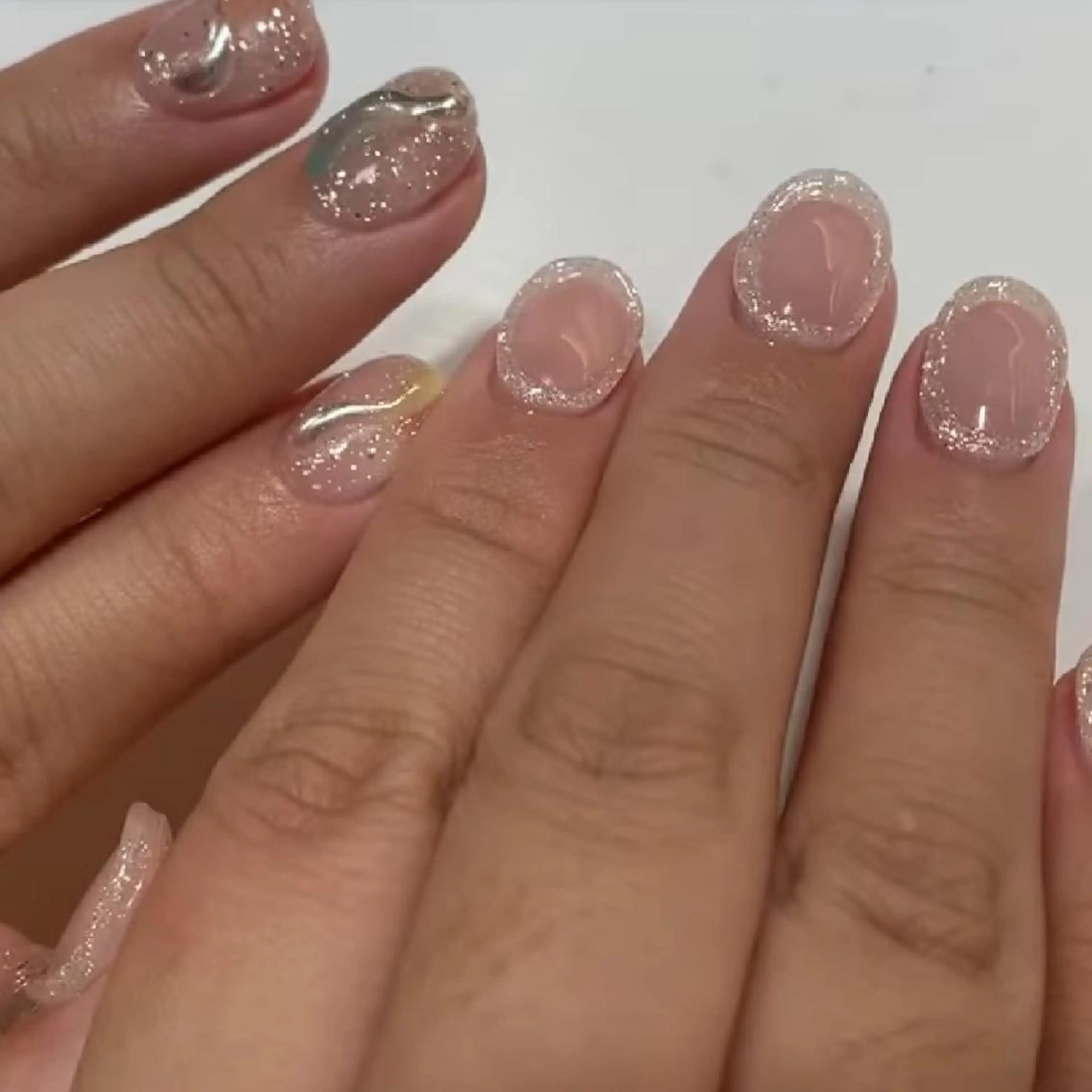 ネイル クリアネイル 韓国ネイル マグネットネイル ニュアンスネイル シンプルネイル jurinailtokyo所属・jurinail tokyoのネイルデザイン