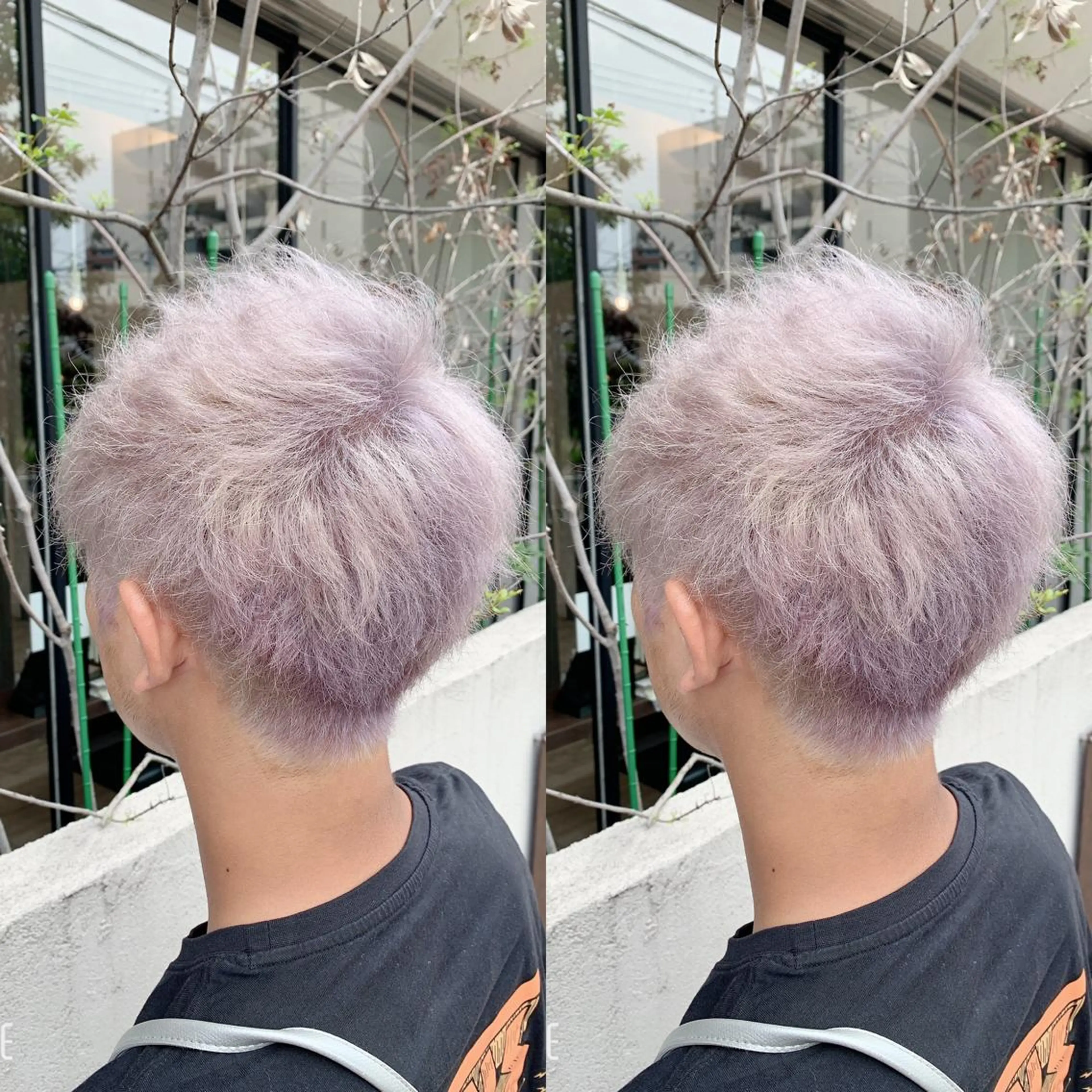 ショート カラー ハイトーンカラー ラベンダーカラー ヘアカラー 似合わせ/ブリーチ カラー.岡田友仁のヘアスタイル