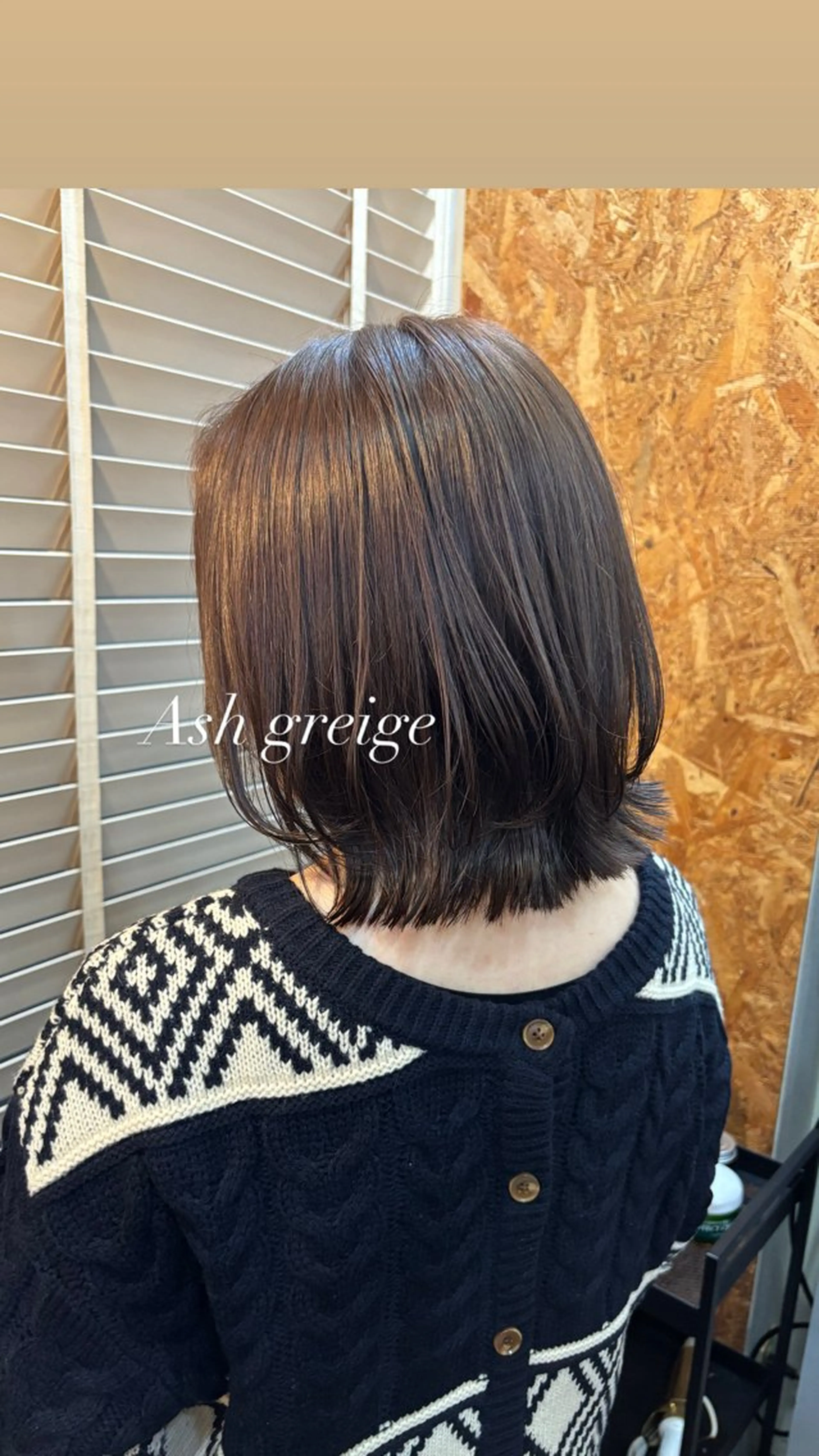 ミディアム カラー アッシュ アッシュグレー アッシュグレージュ グレージュ ヘアカラー bright所属・miku ヘアセット/着付けのヘアスタイル