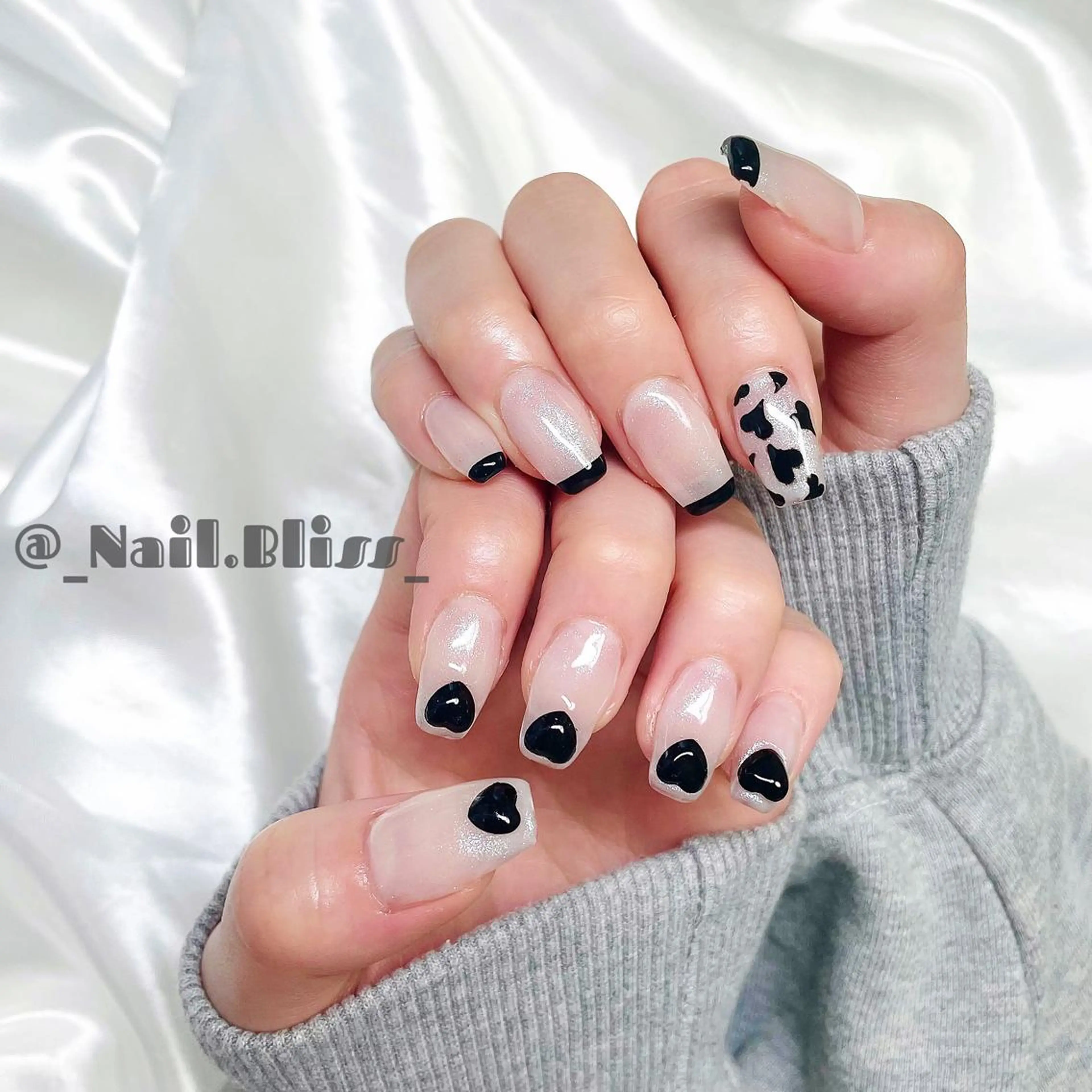 ネイル ハート ハンドネイル NAIL BLISSのネイルデザイン