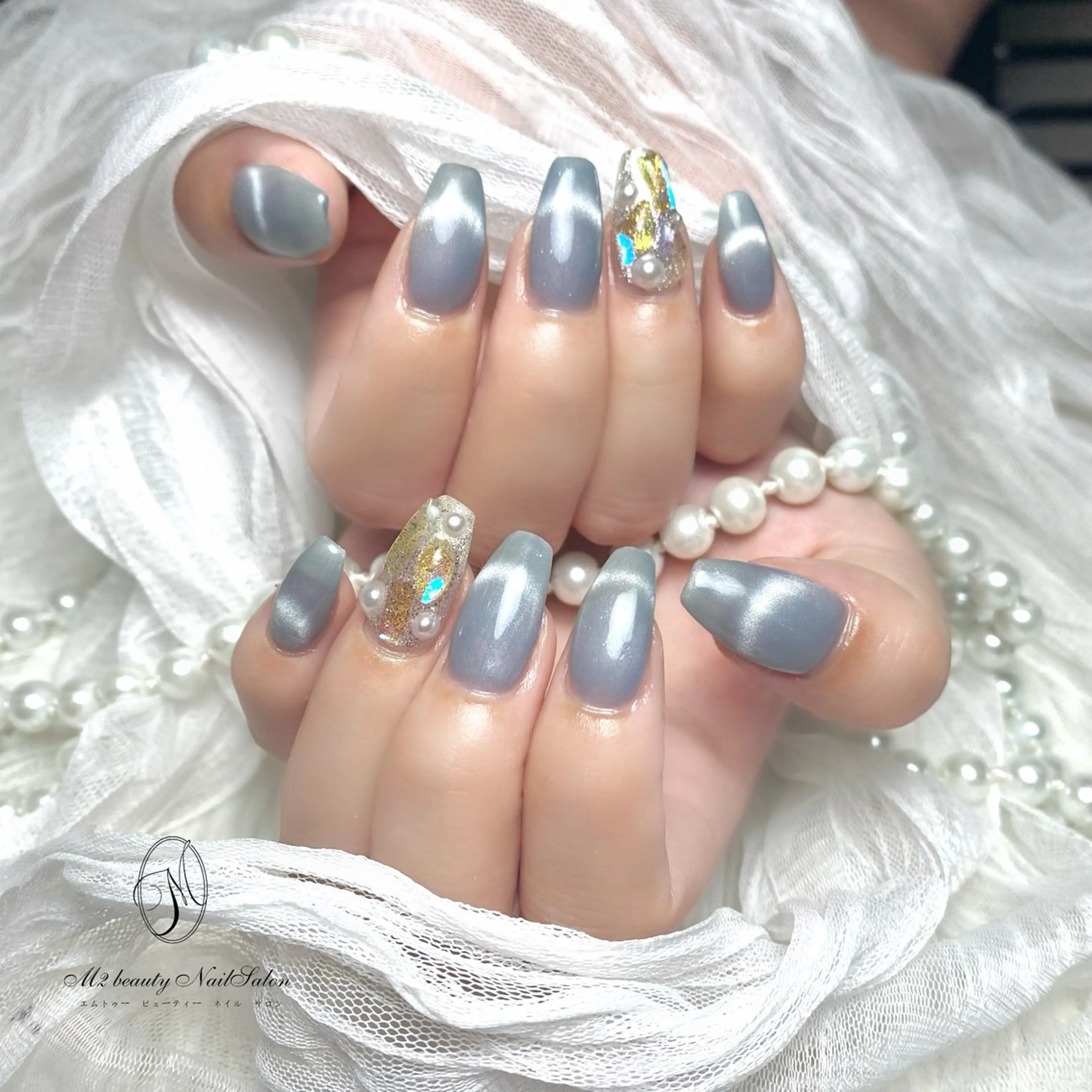 ネイル マグネットネイル ハンドネイル M2 beauty Mayuのネイルデザイン