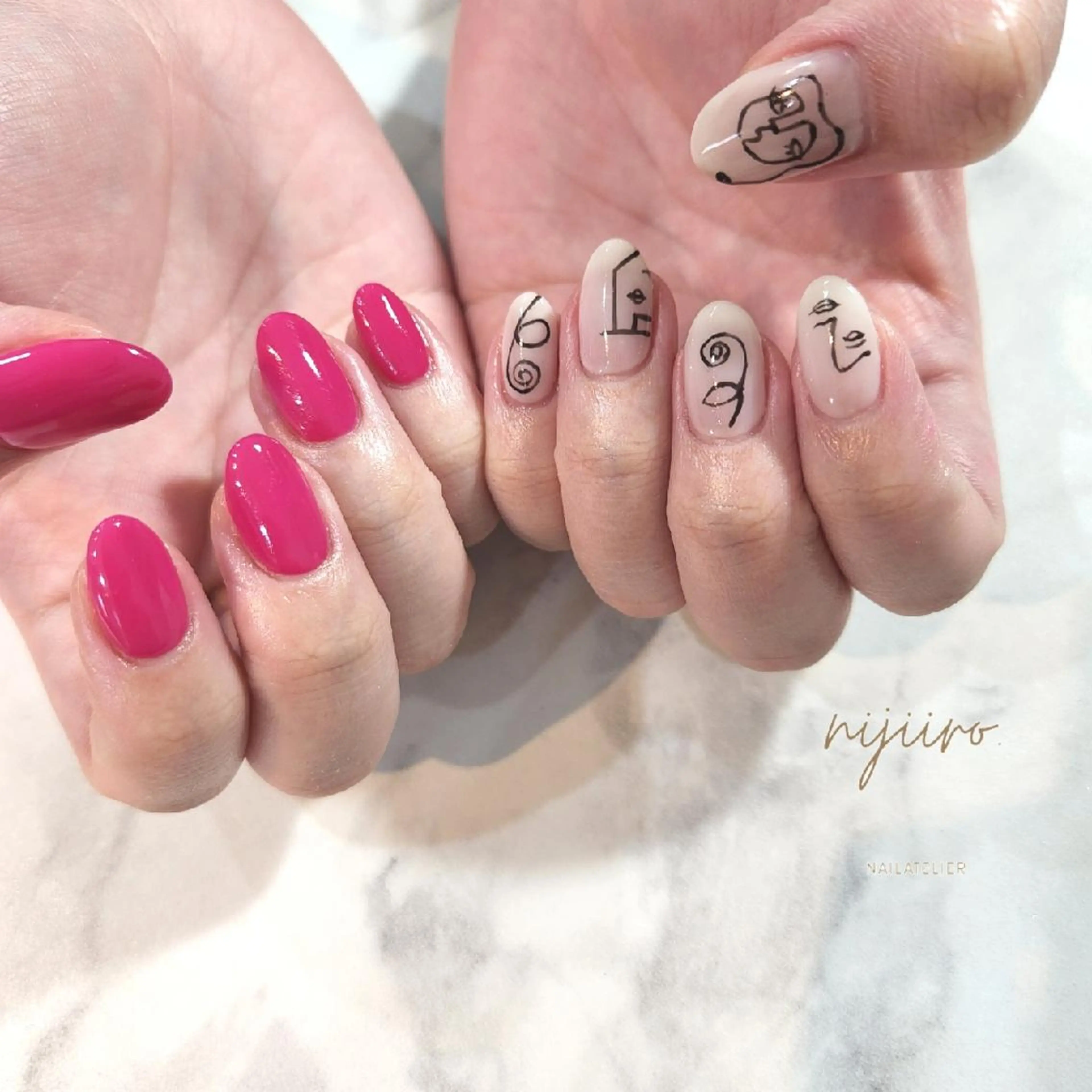 ネイル ハンドネイル nailatelier nijiiro.所属・nijiiro🌈 サトウのネイルデザイン