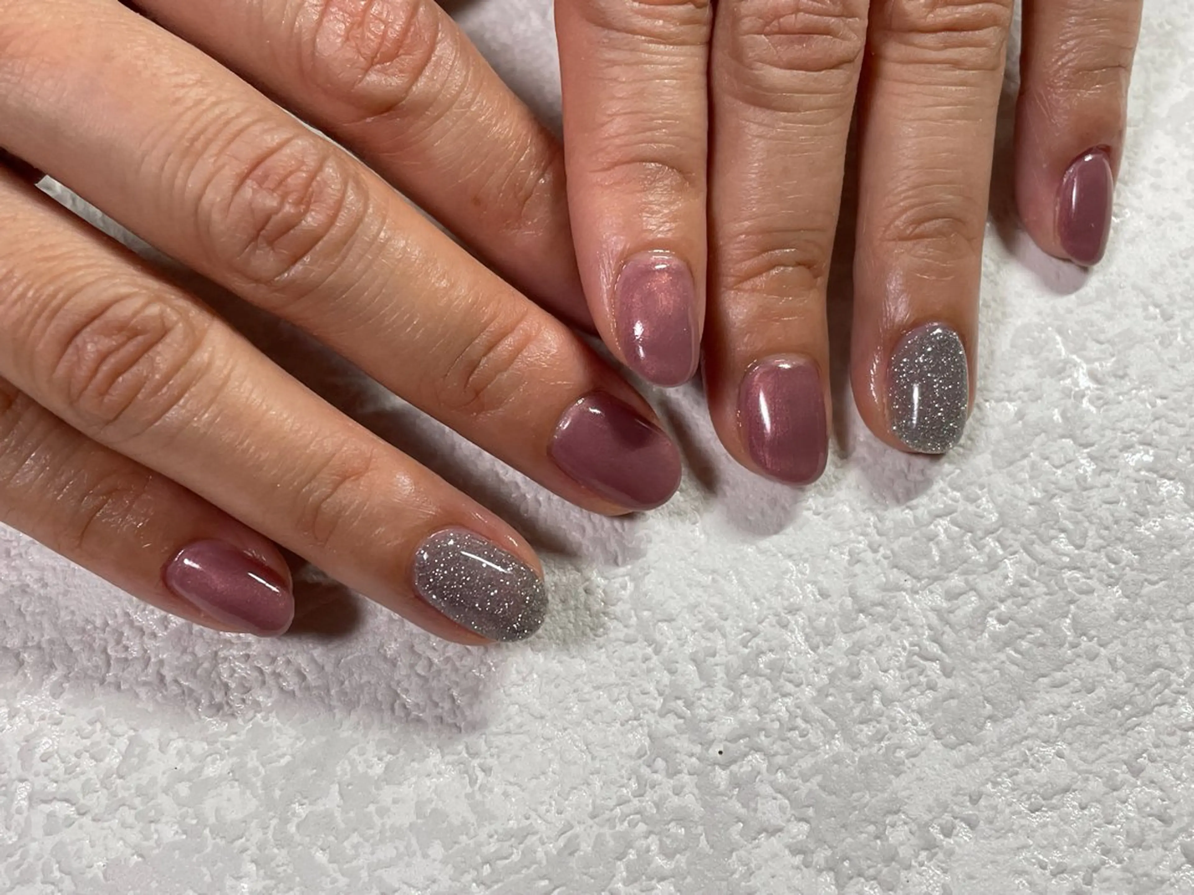 ネイル オーロラネイル フットネイル フレンチネイル ジェルネイル 韓国ネイル ハンドネイル kiki nail 二子玉川のネイルデザイン