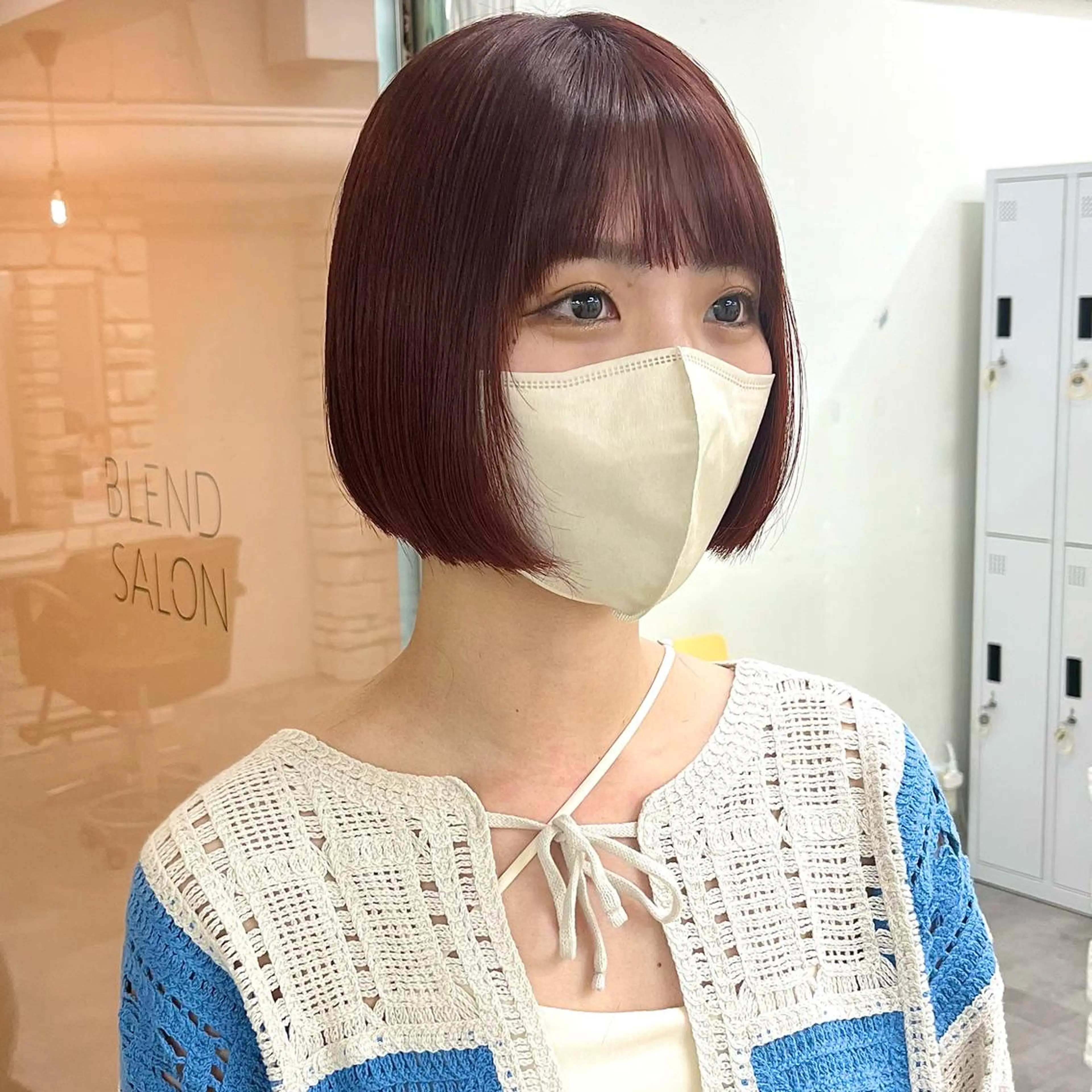 カラー レッドカラー カット ヘアカラー トリートメント 天王寺髪質改善なら よしみさん✨のヘアスタイル