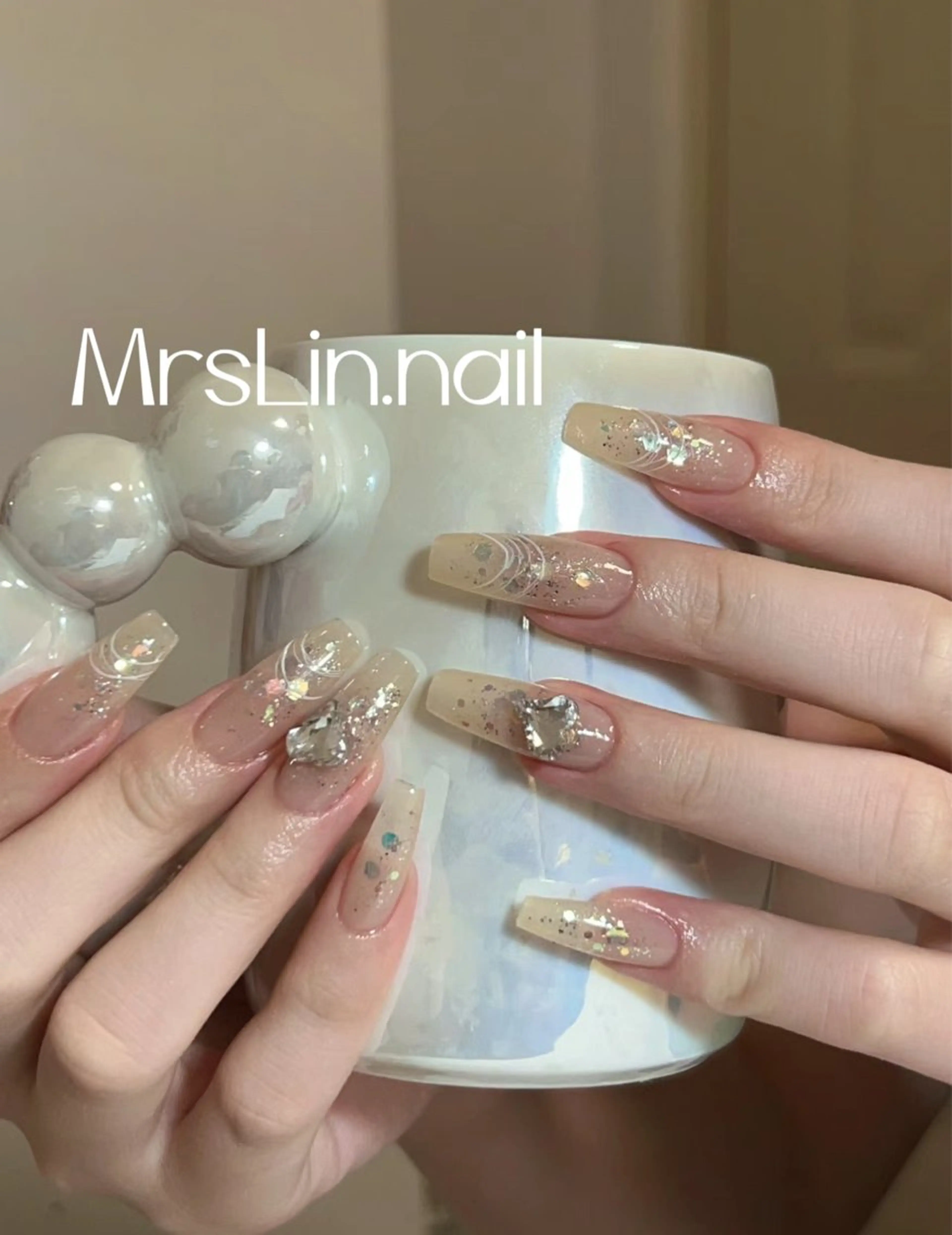ネイル アートネイル ラメ(グリッター) ワンカラーネイル Mrs Lin.nailのネイルデザイン