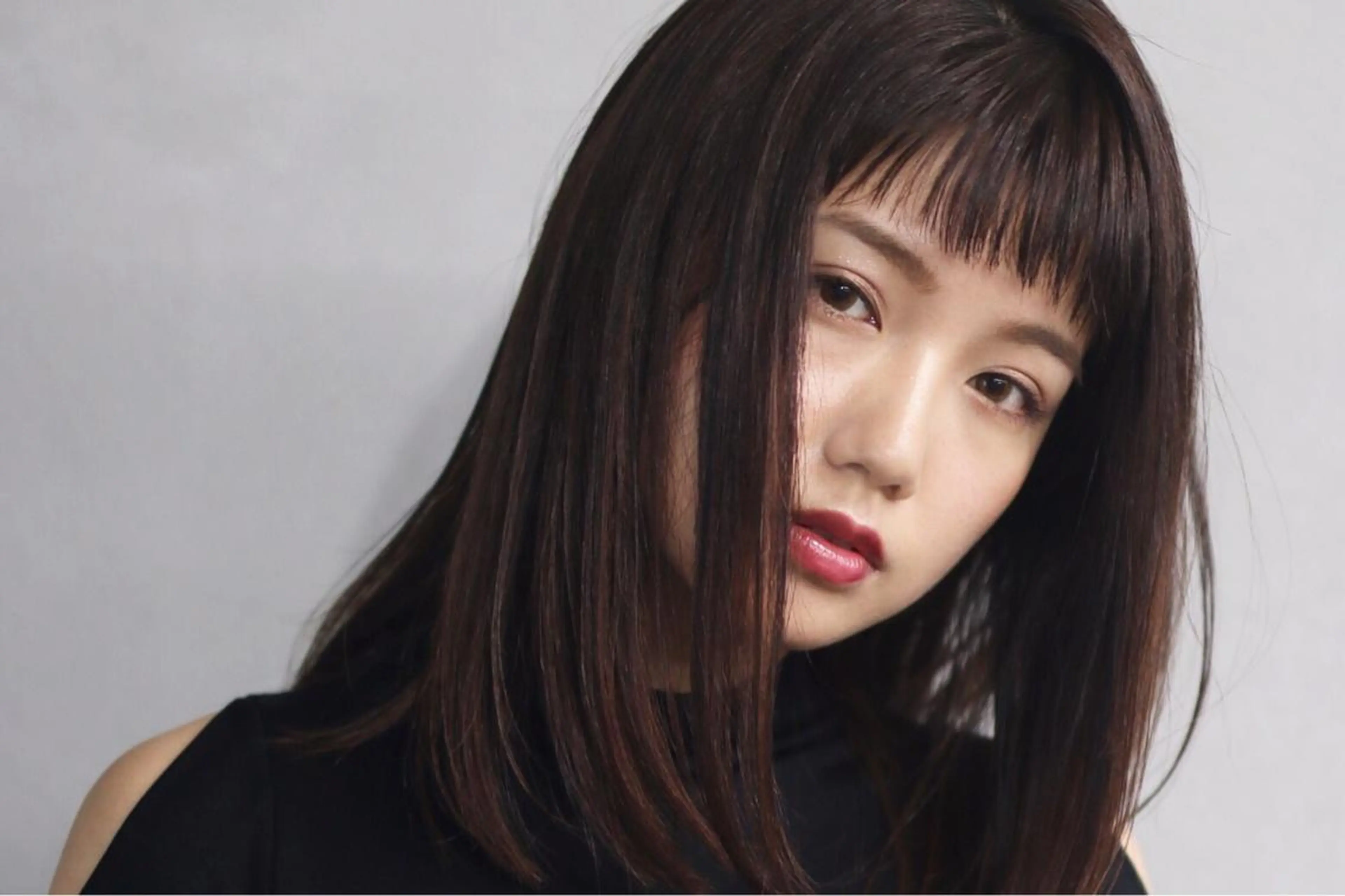 セミロング カラー シースルーバング カット ヘアカラー ボブ/ショート/ 白髪染め/メンズ葛西のヘアスタイル