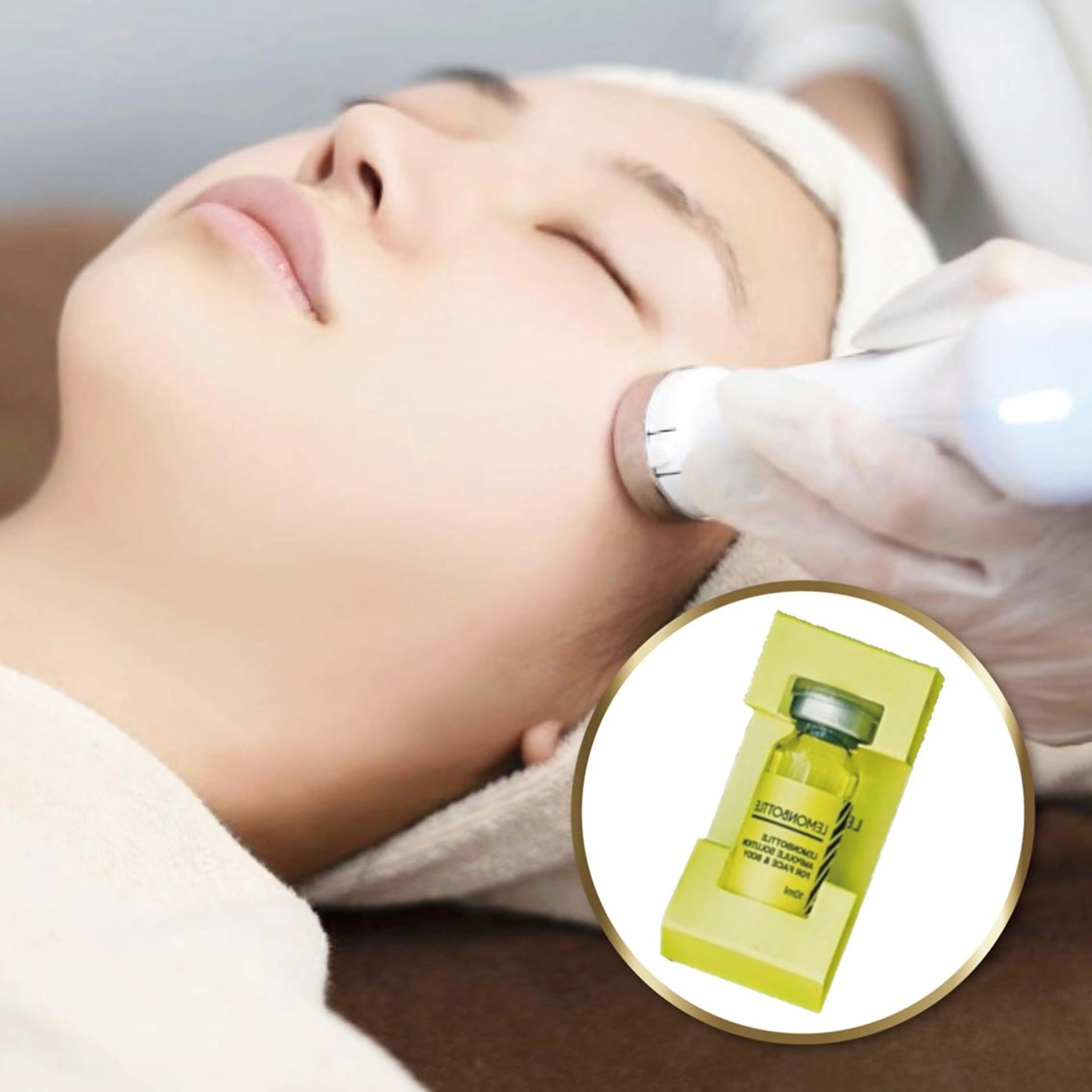 驚異的な浸透力！高い美肌効果🍋プラズマで今話題の脂肪除去美容液導入🍋頬のもたつき二重顎に効果◎ニキビ殺菌◎ハリツヤ◎の写真