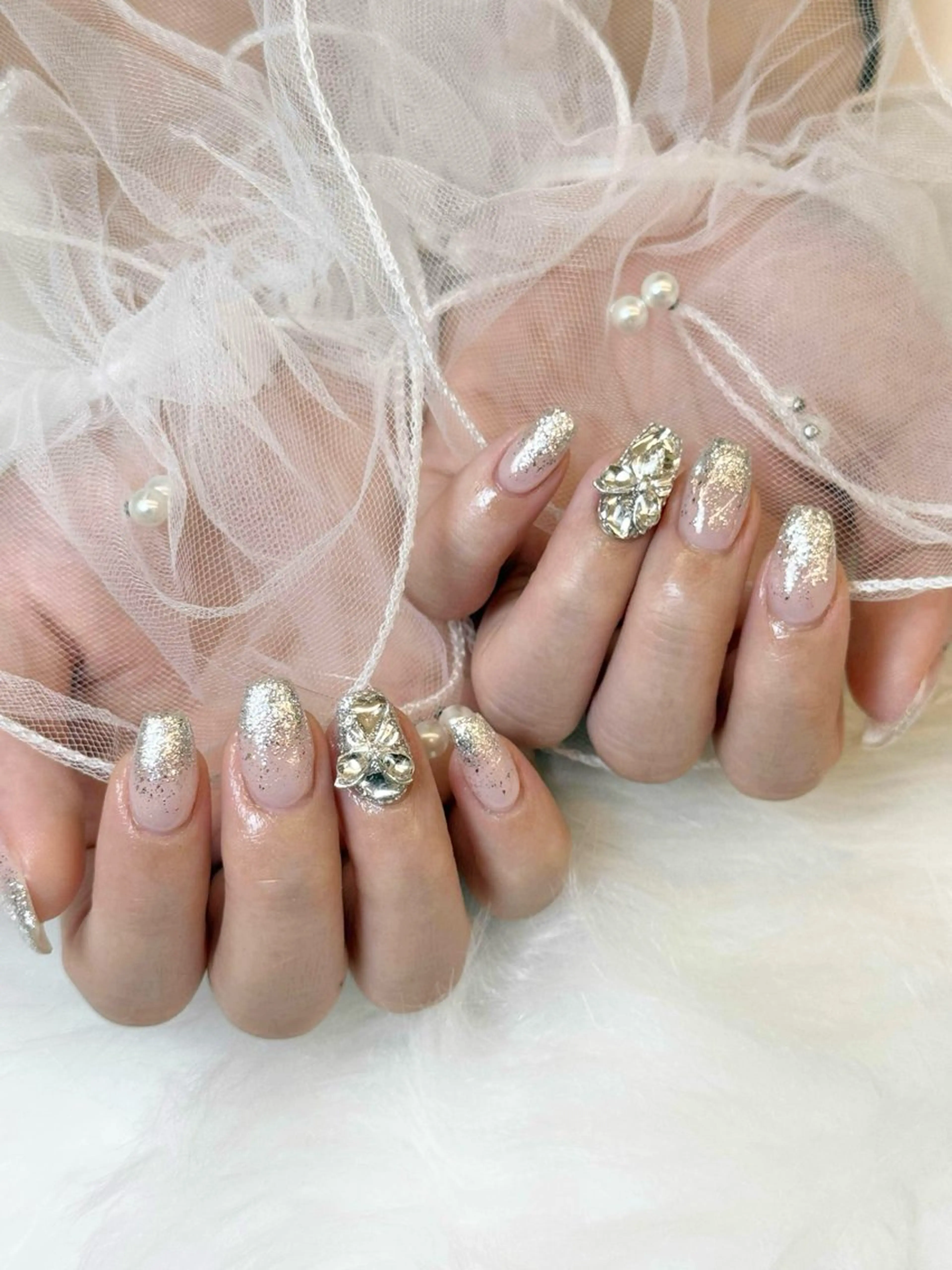 ネイル チークネイル 長さ出し フットネイル 韓国ネイル マグネットネイル Luxe Nailのネイルデザイン