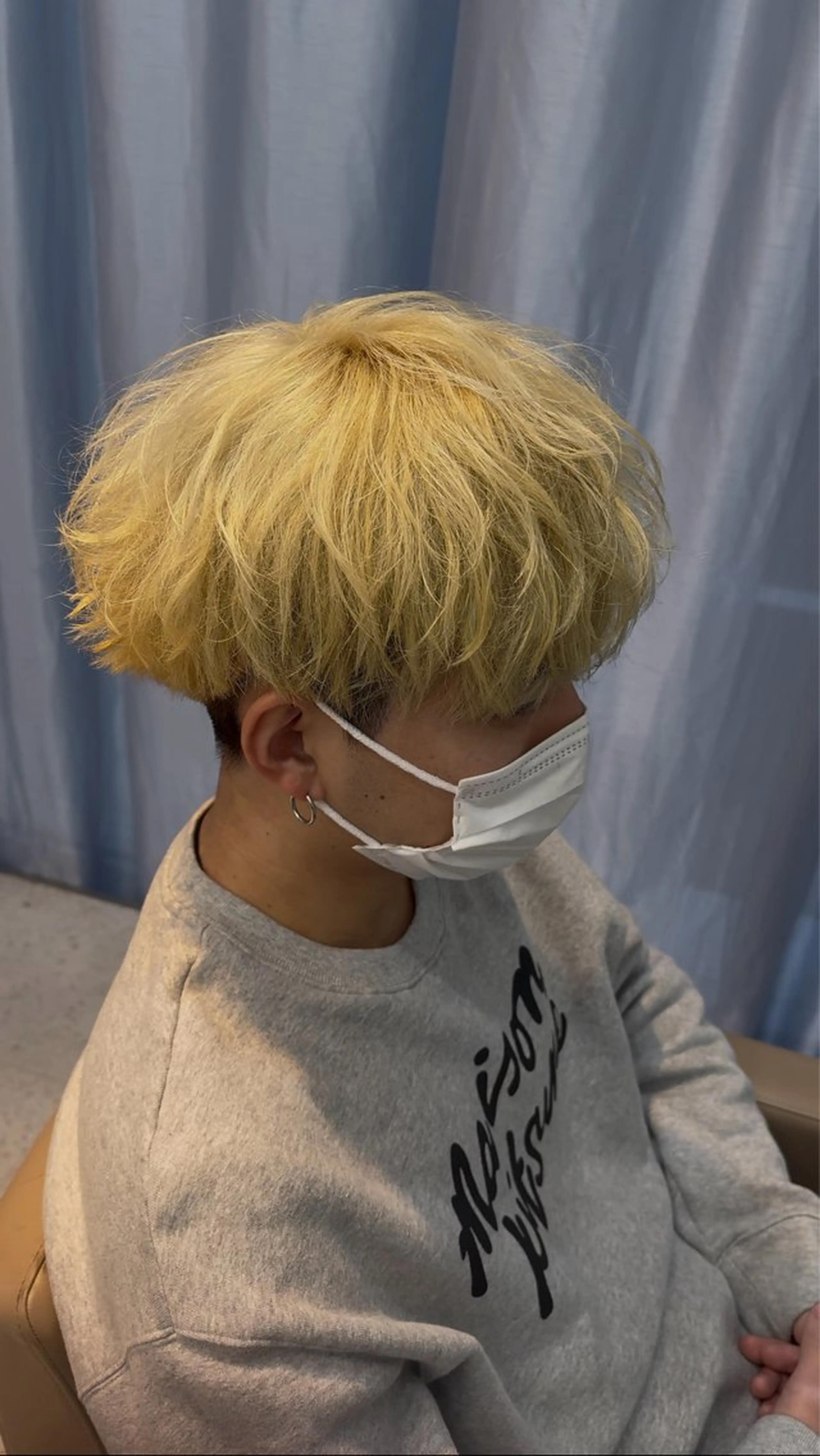 ショート カラー パーマ ヘアアレンジ メンズ キッズ メンズブリーチ ブリーチ ブロンド カット パーマ 【メンズパーマ特化】 壱岐祥一朗のヘアスタイル