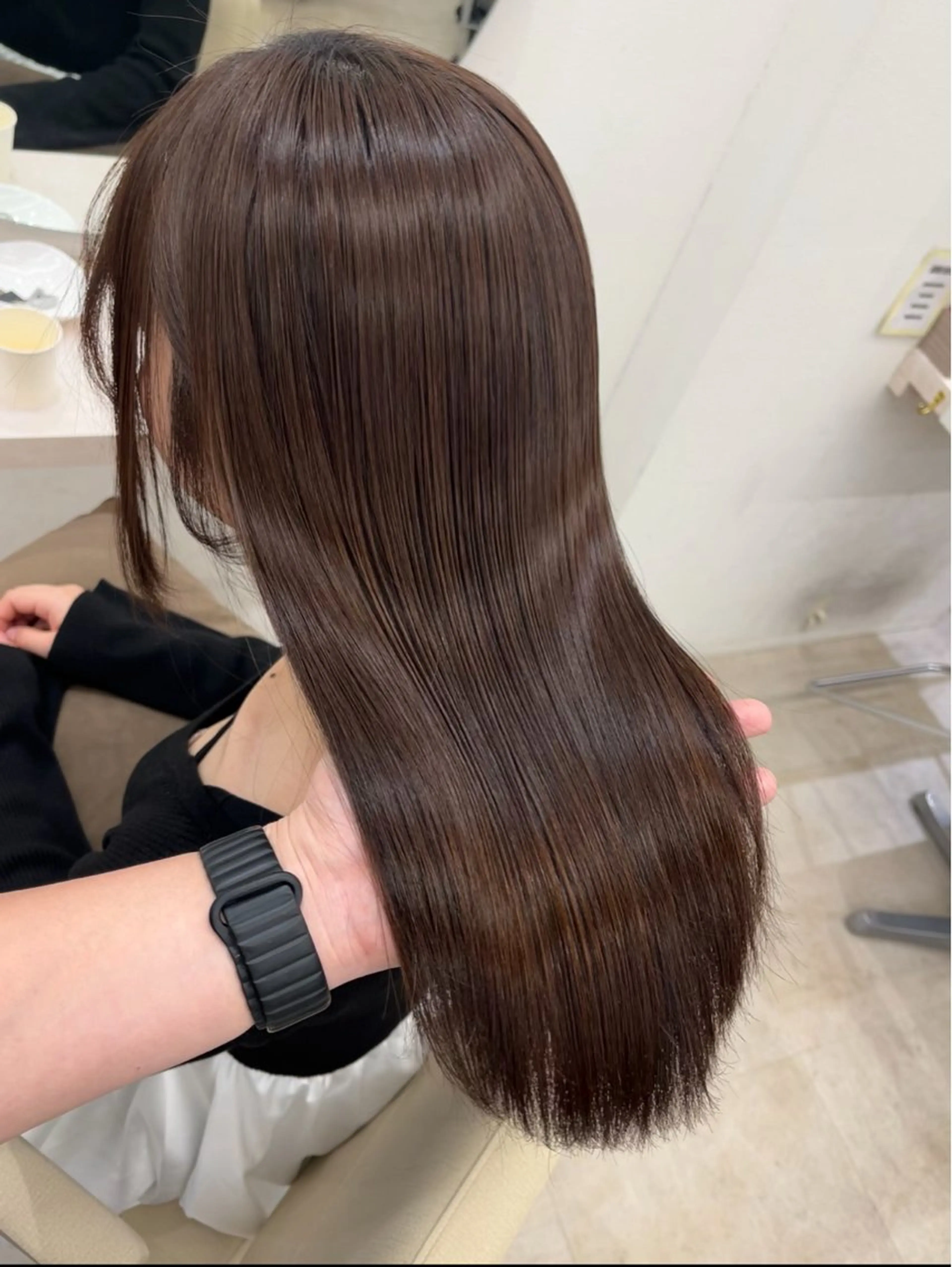 ロング カット 縮毛矯正 トリートメント 髪質改善/縮毛矯正 梅田茶屋町/西尾祐作のヘアスタイル