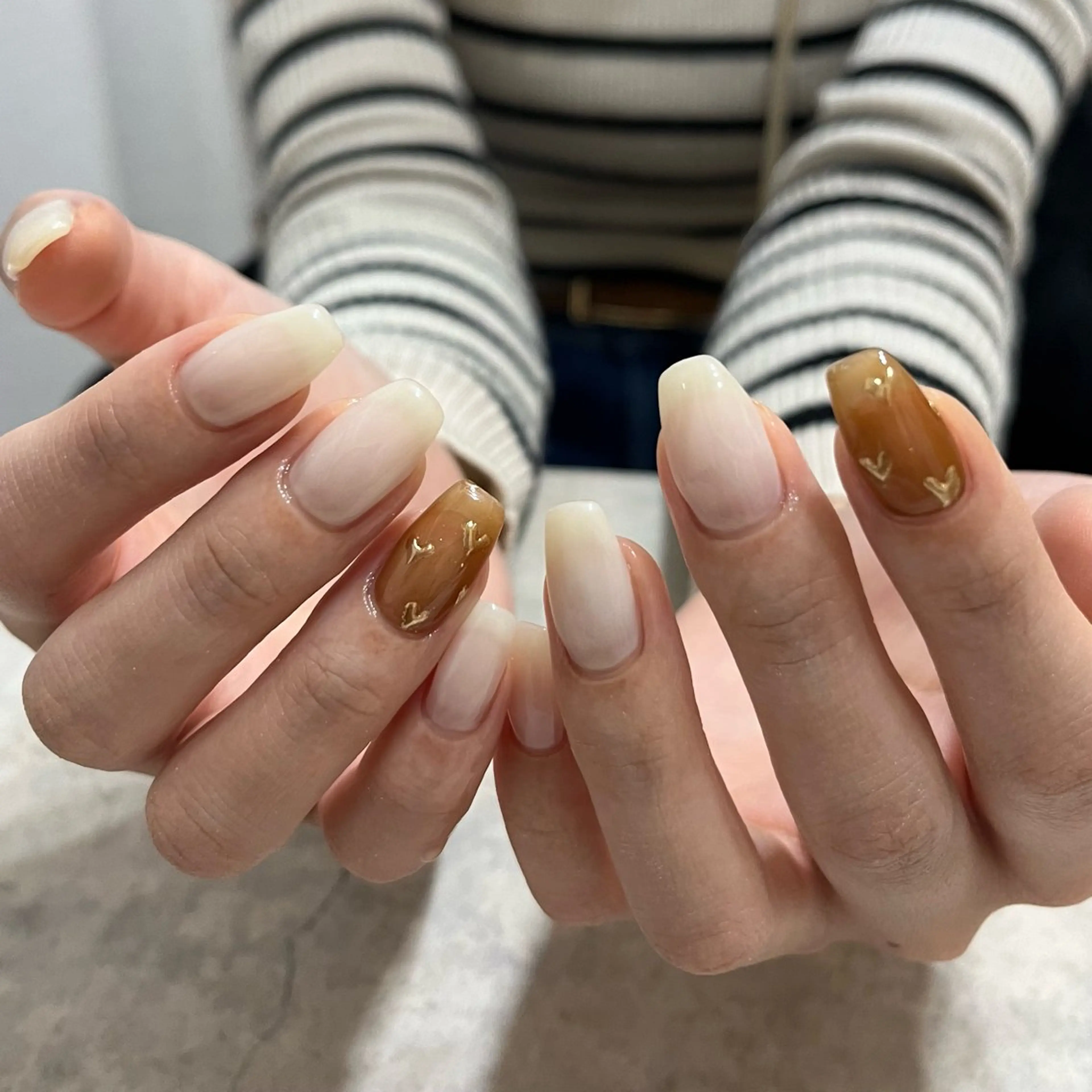 ネイル アートネイル グリーン ハンドネイル nail salon O (en)所属・vegh. nail/阿波座のネイルデザイン
