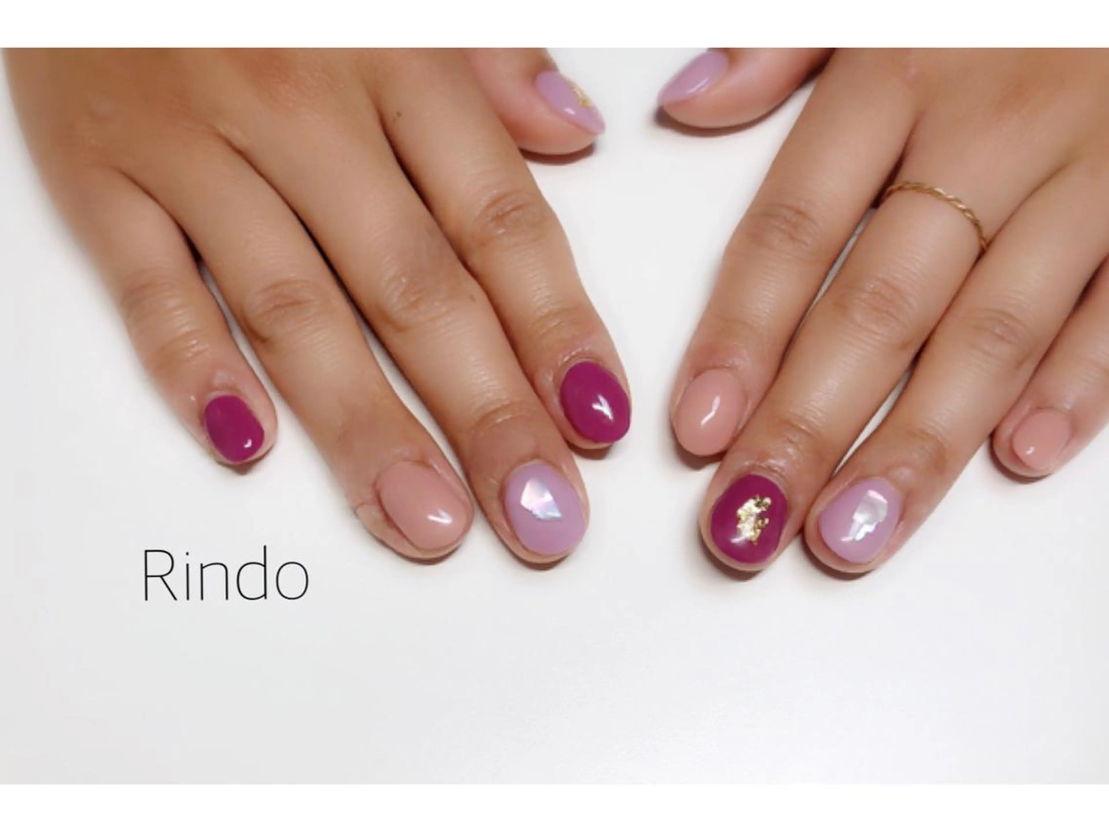 ネイル シンプルネイル ハンドネイル Rindo.ネイル ♡耳つぼジュエリーのその他イメージ