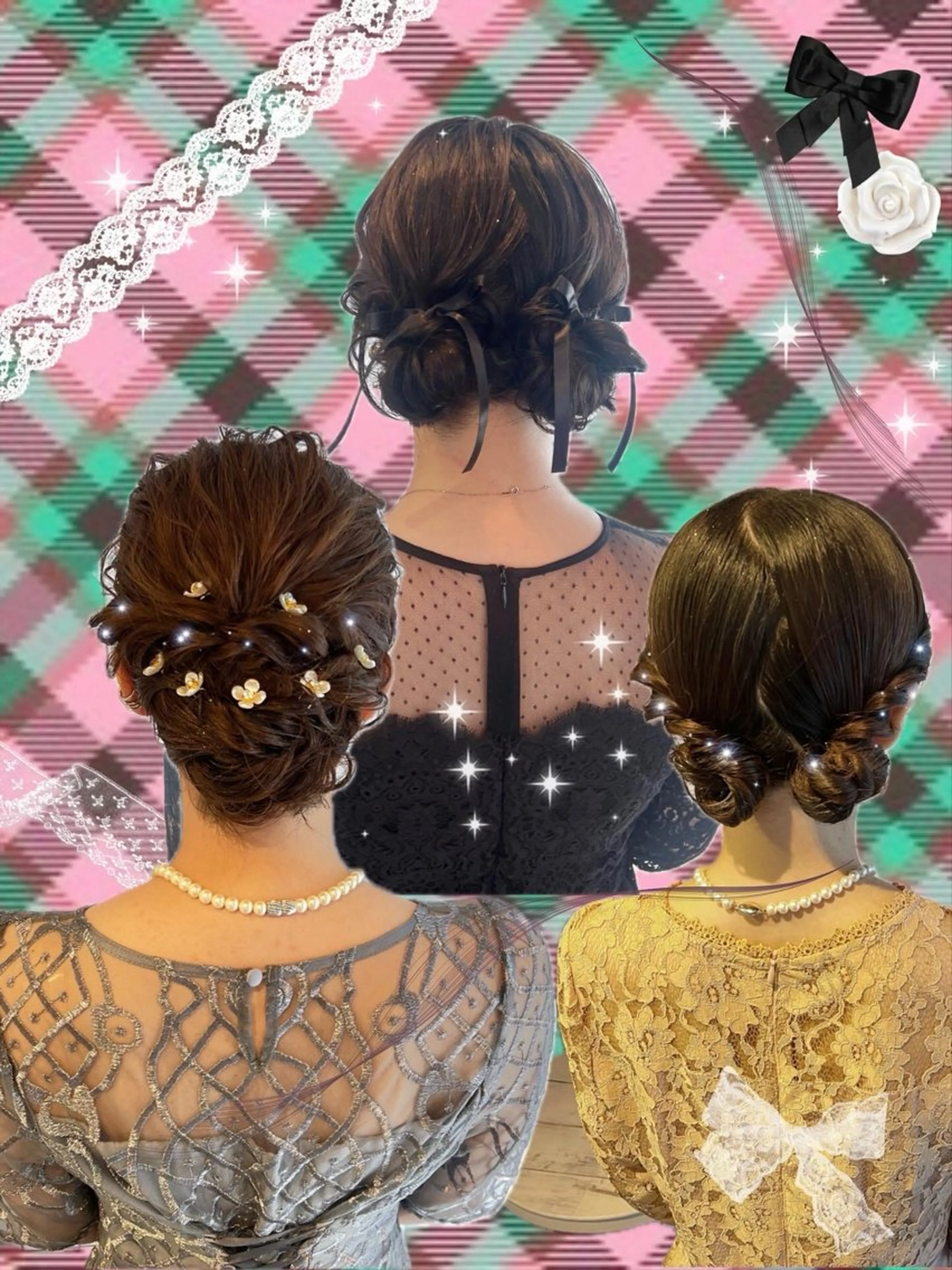 ヘアアレンジ ヘアセット 個性的カラー ☆≡ねねのヘアスタイル