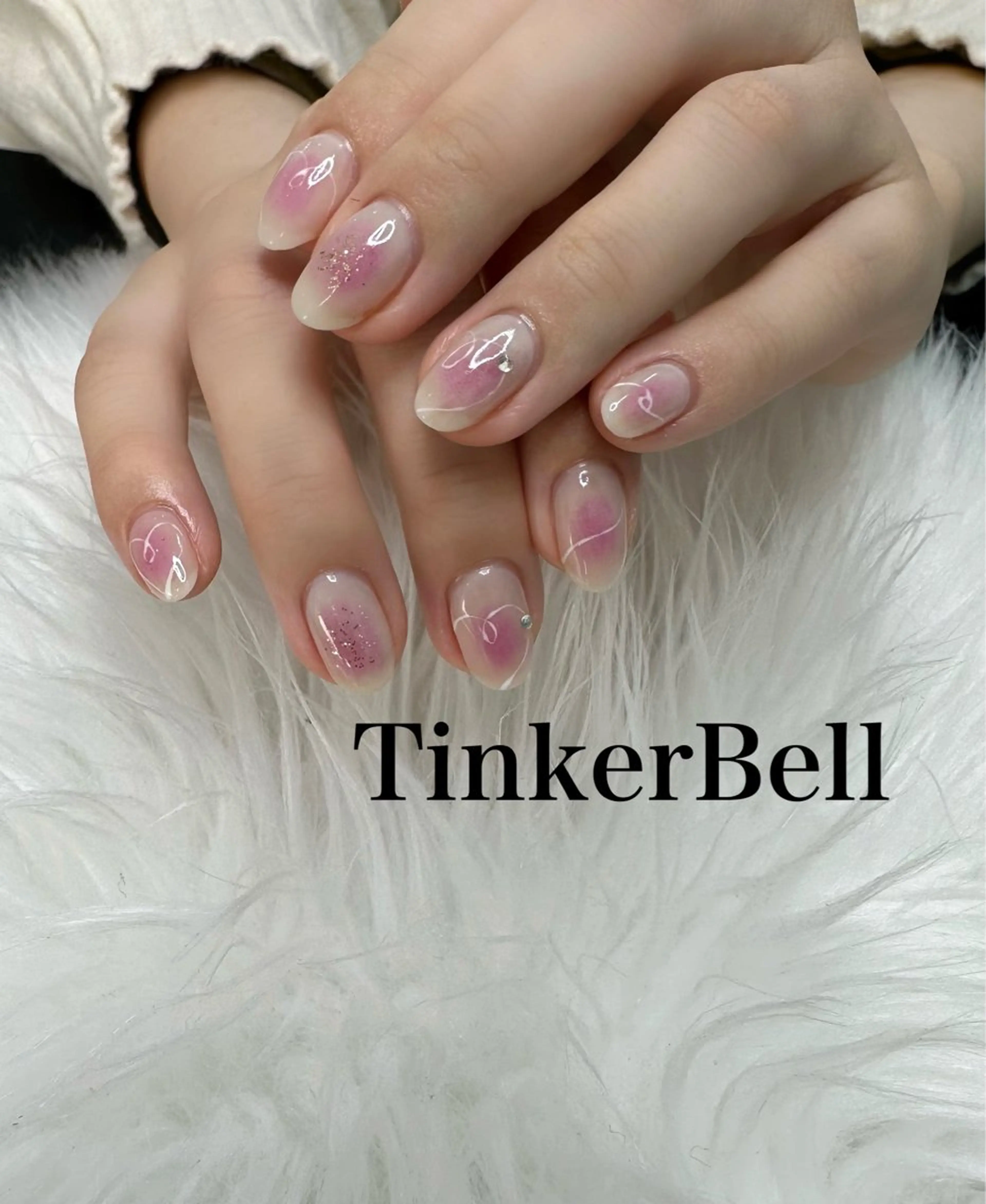 ネイル バレンタイン ハンドネイル Tinker Bellのネイルデザイン