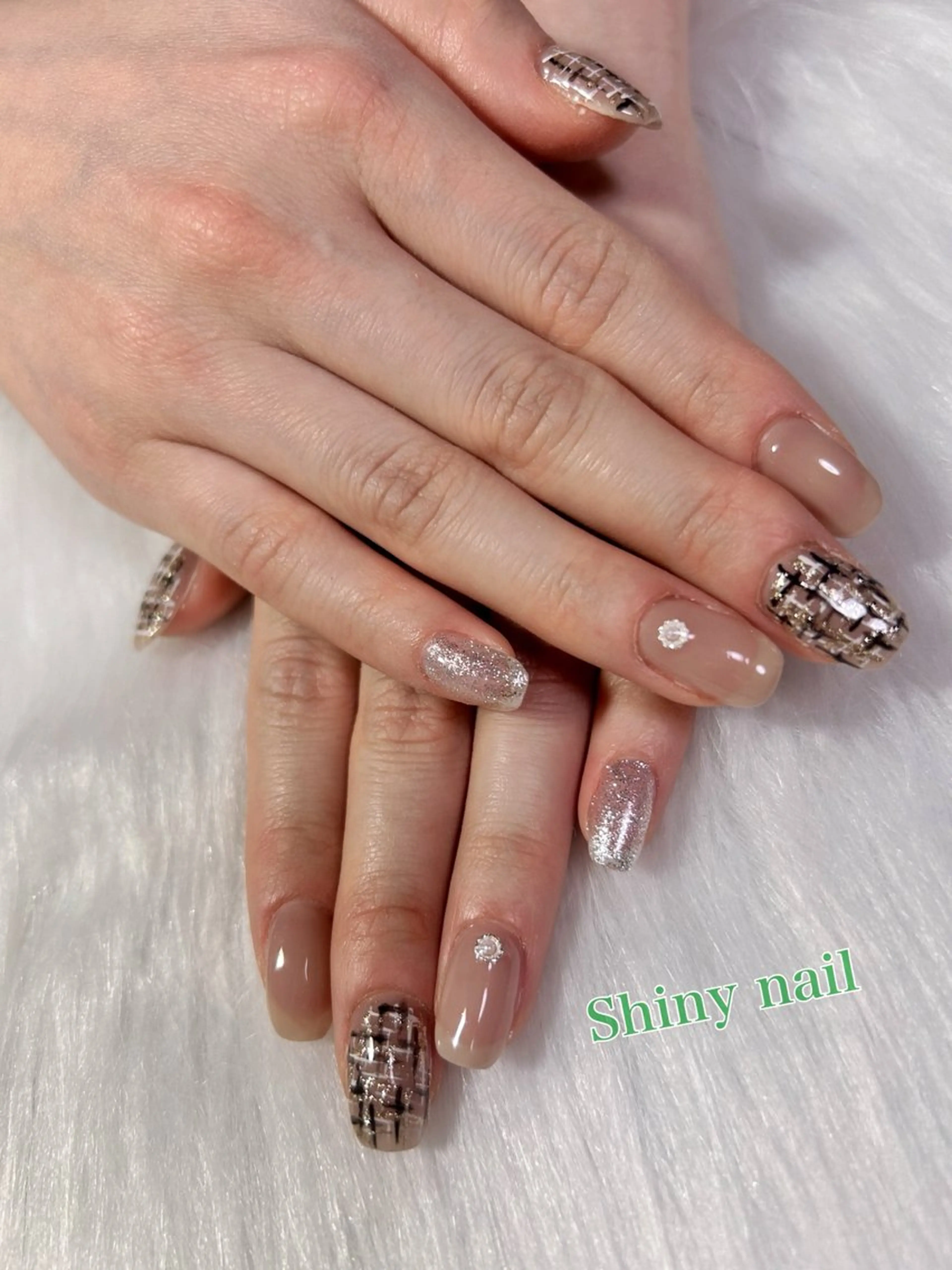 ネイル ツイードネイル 澤野 友理のネイルデザイン