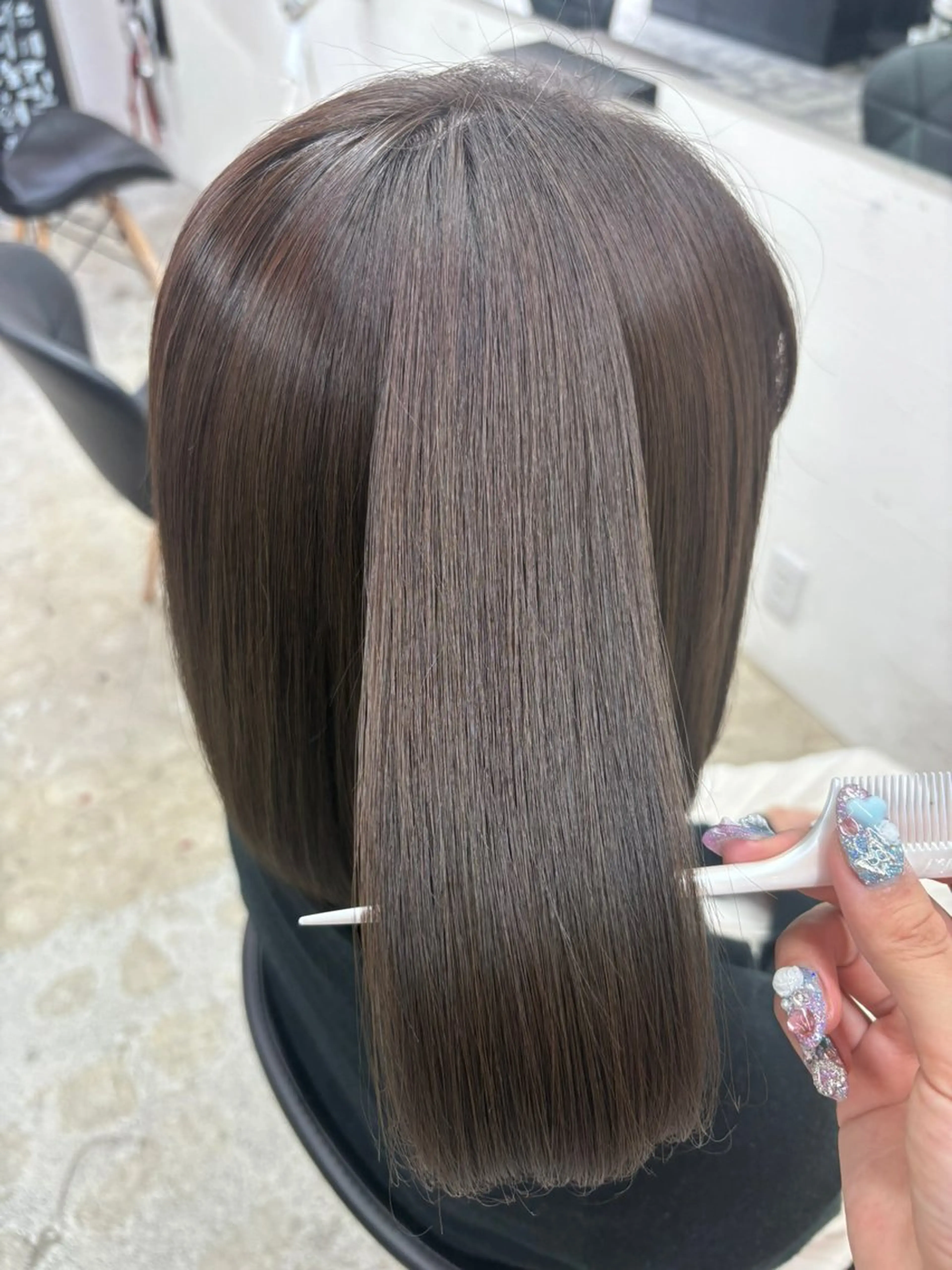 ミディアム カラー ブラウンカラー チョコレートブラウン ヘアカラー chihiro🎀 pinkcolorのヘアスタイル