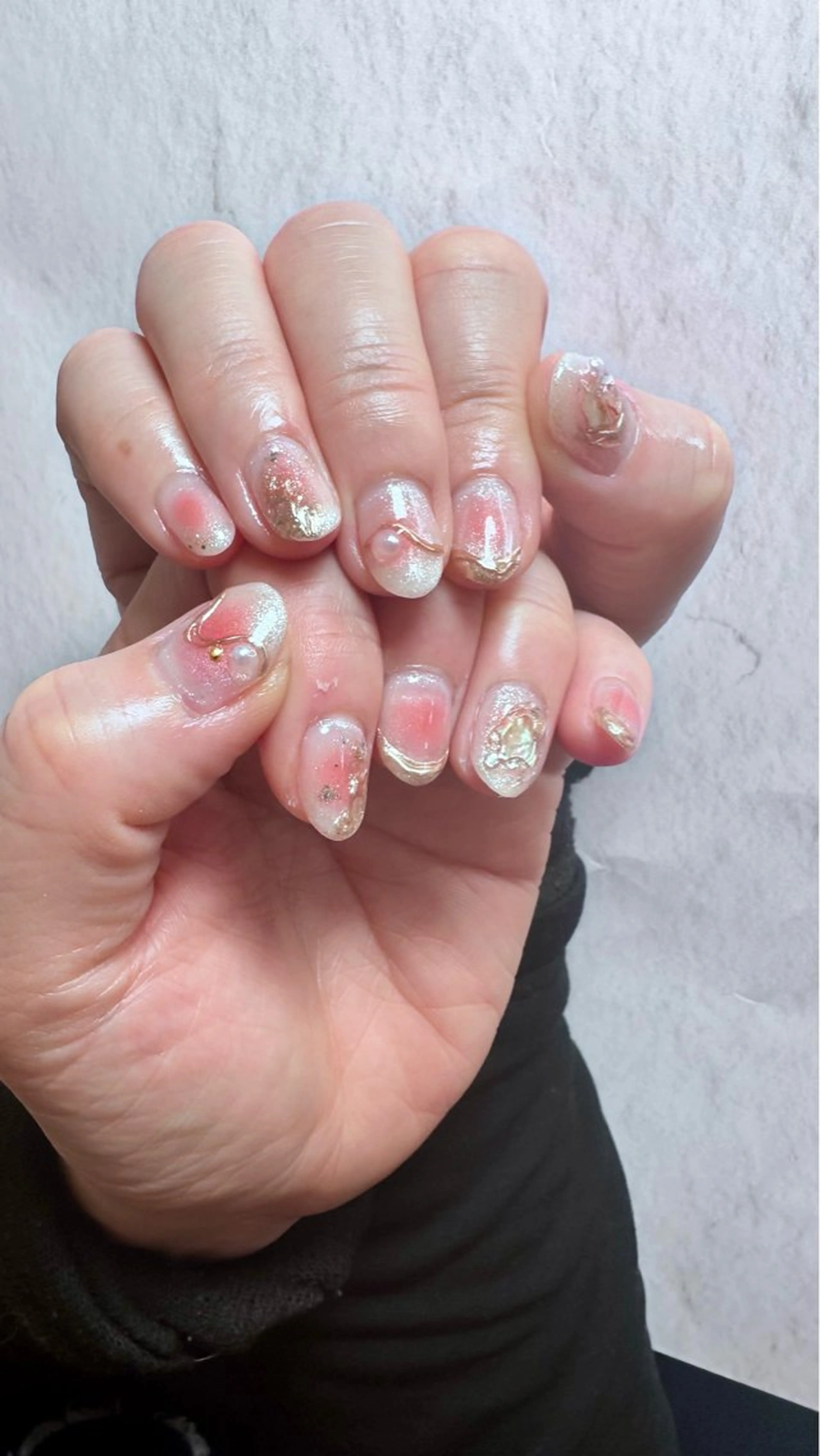 ネイル ニュアンスネイル 春ネイル ハンドネイル ハンドケア Atelier Ariのネイルデザイン