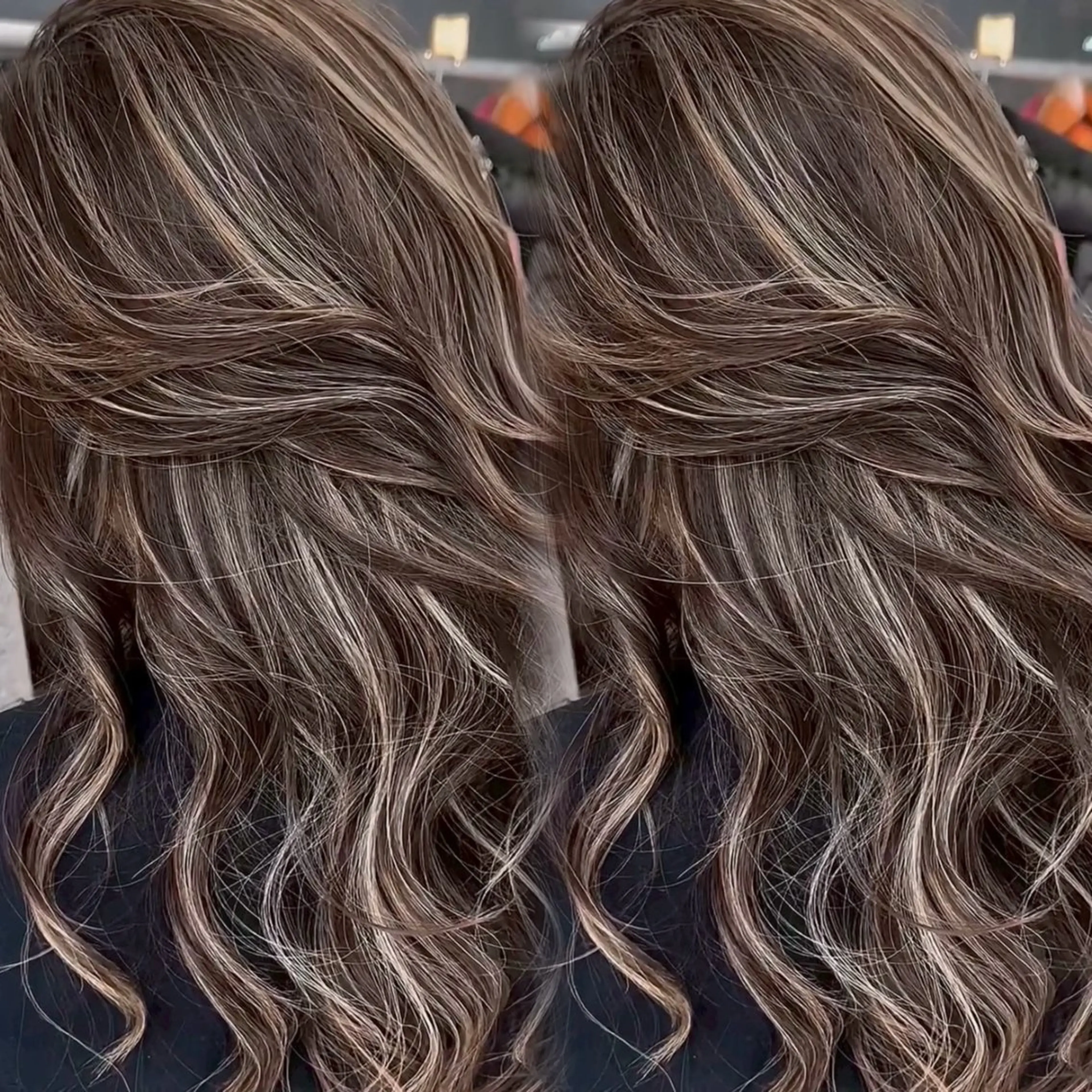 ロング カラー ハイライトカラー ハイライト ヘアカラー トリートメント 表参道/ハイライト バレイヤージュのヘアスタイル