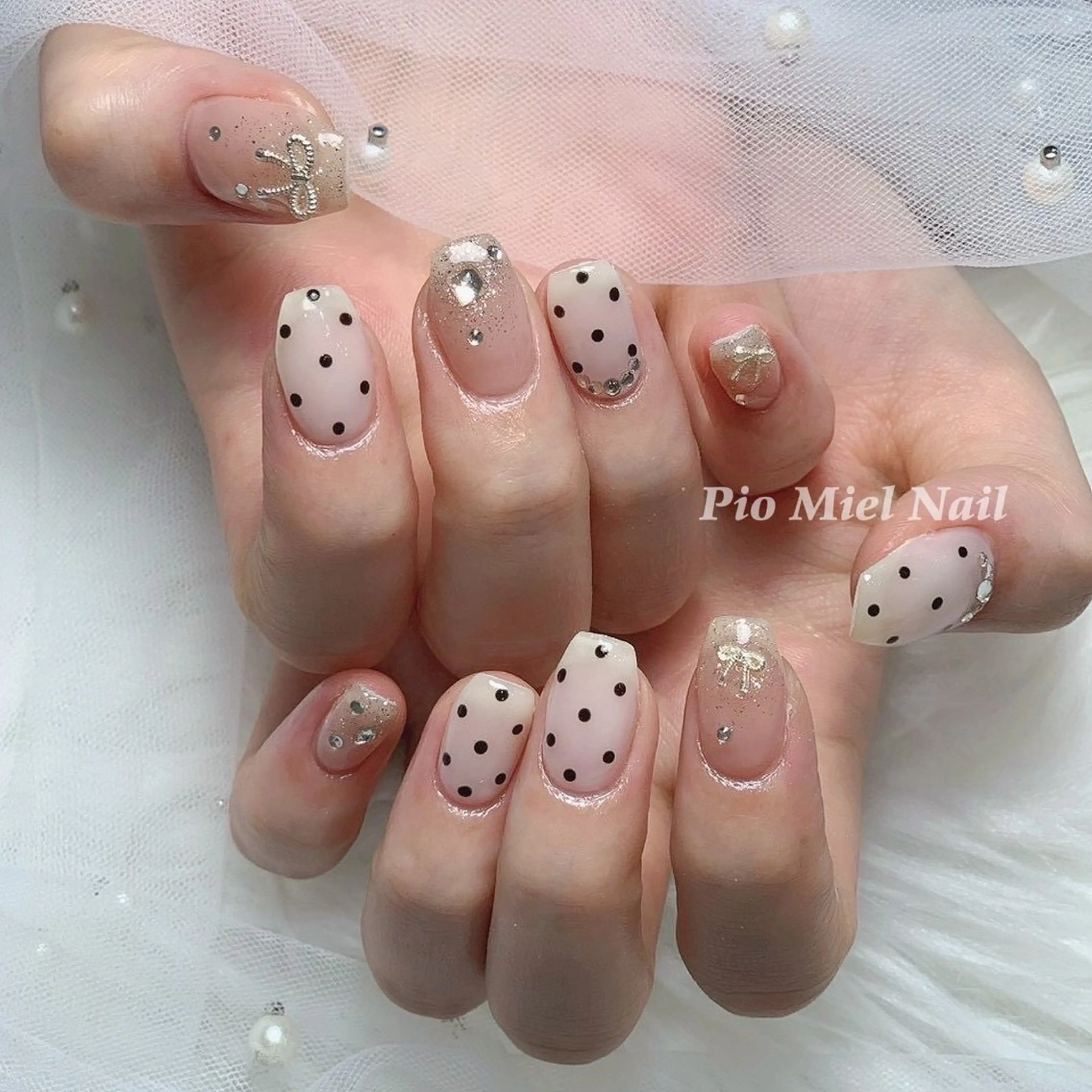 ネイル ハンドネイル HANA 長さだしのネイルデザイン