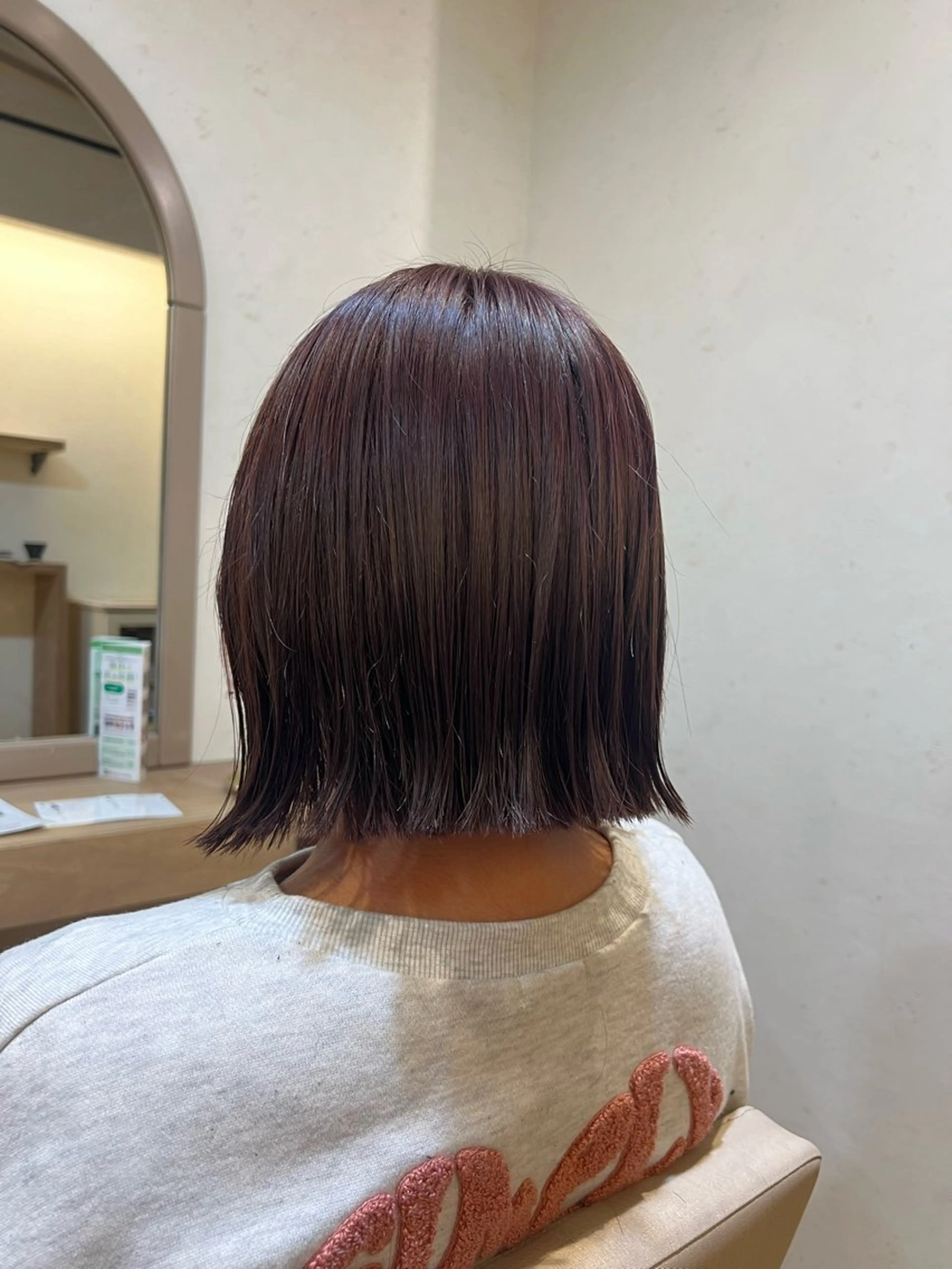 ショート カラー ラベンダーカラー ピンクカラー ピンクラベンダー ボブ 神戸ボブ✂️ ioe三宮/田 伸佳のヘアスタイル