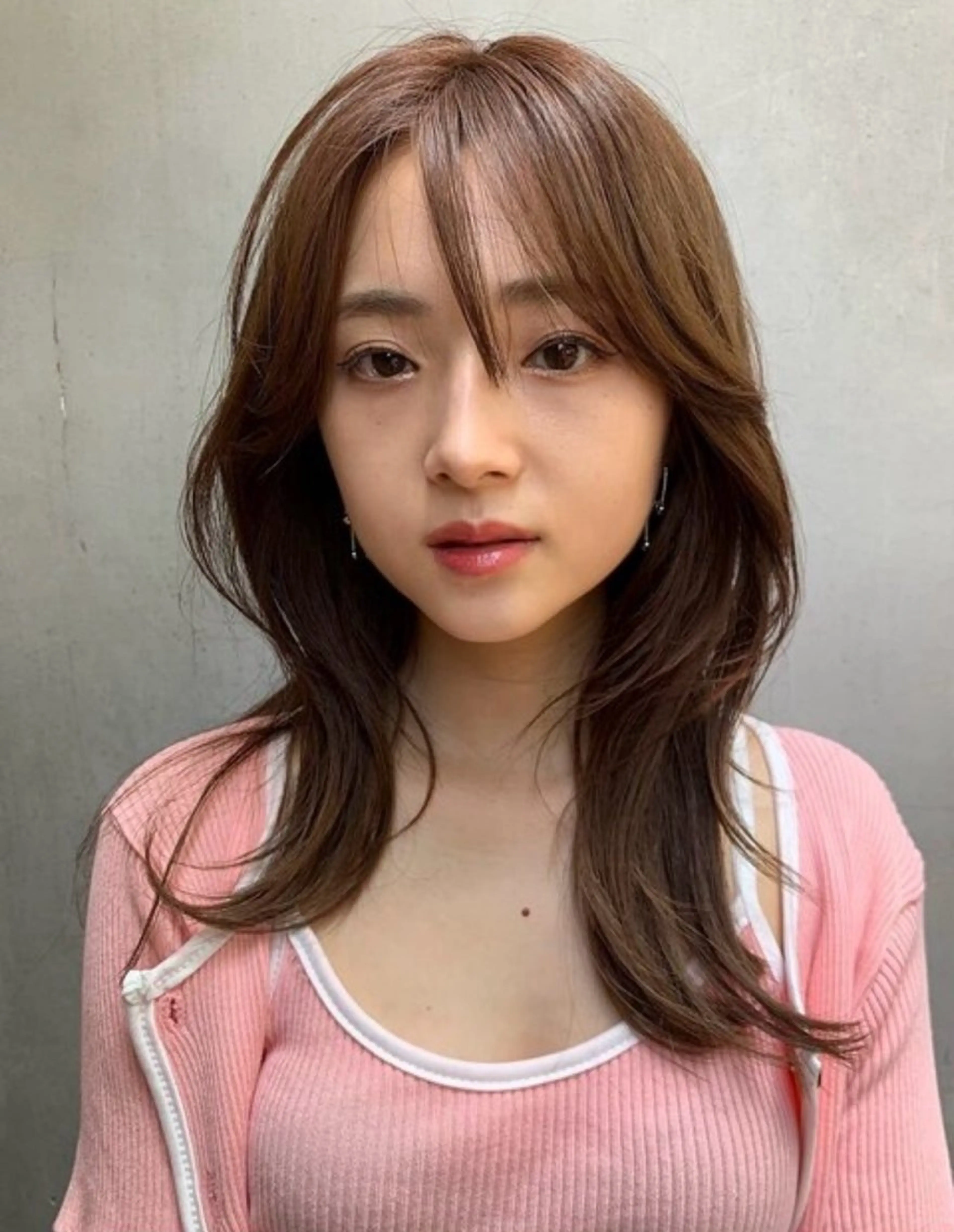 セミロング ブリーチ/縮毛矯正/ 韓国/💗ホノカ💗のヘアスタイル
