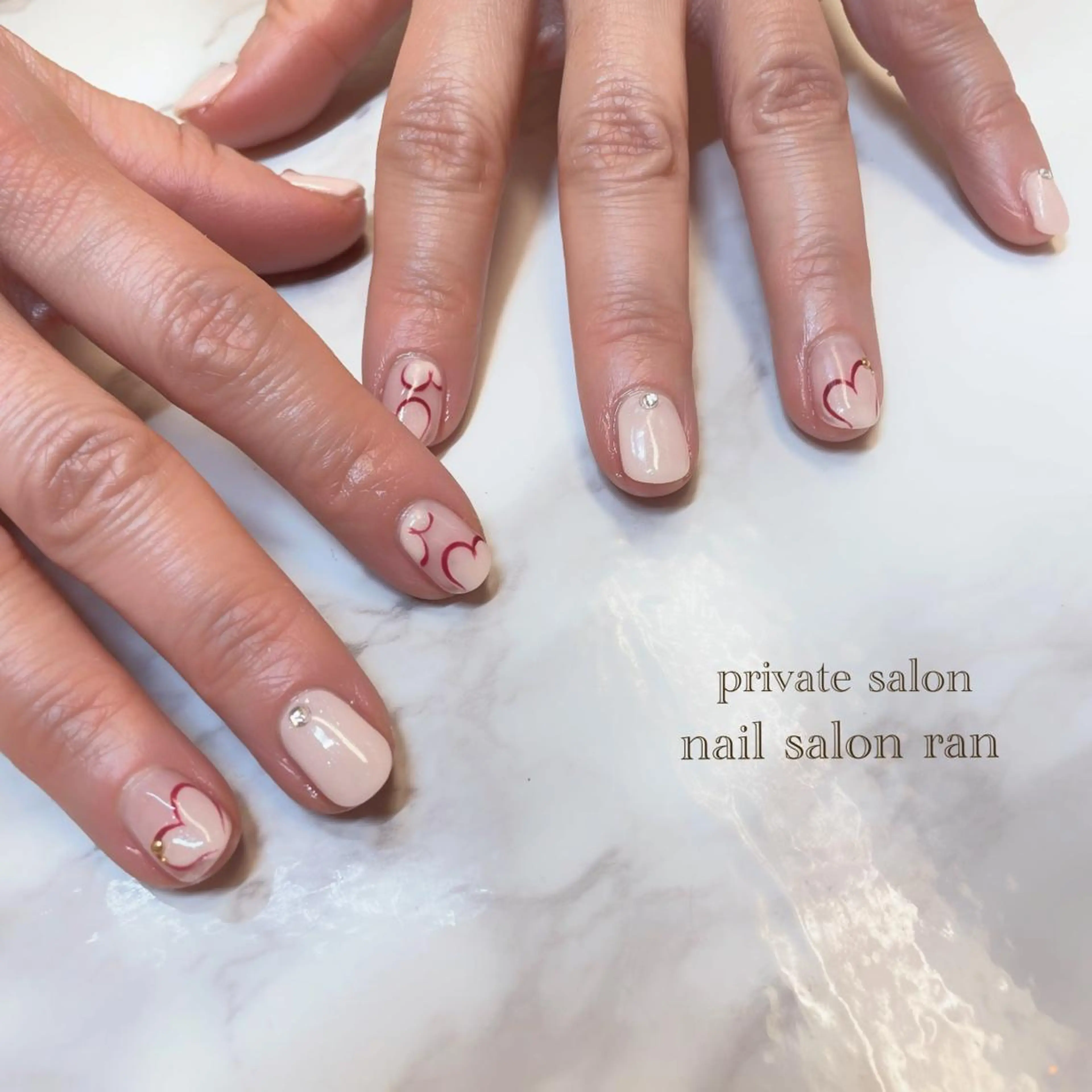 ネイル バレンタイン nailsalon ranのネイルデザイン