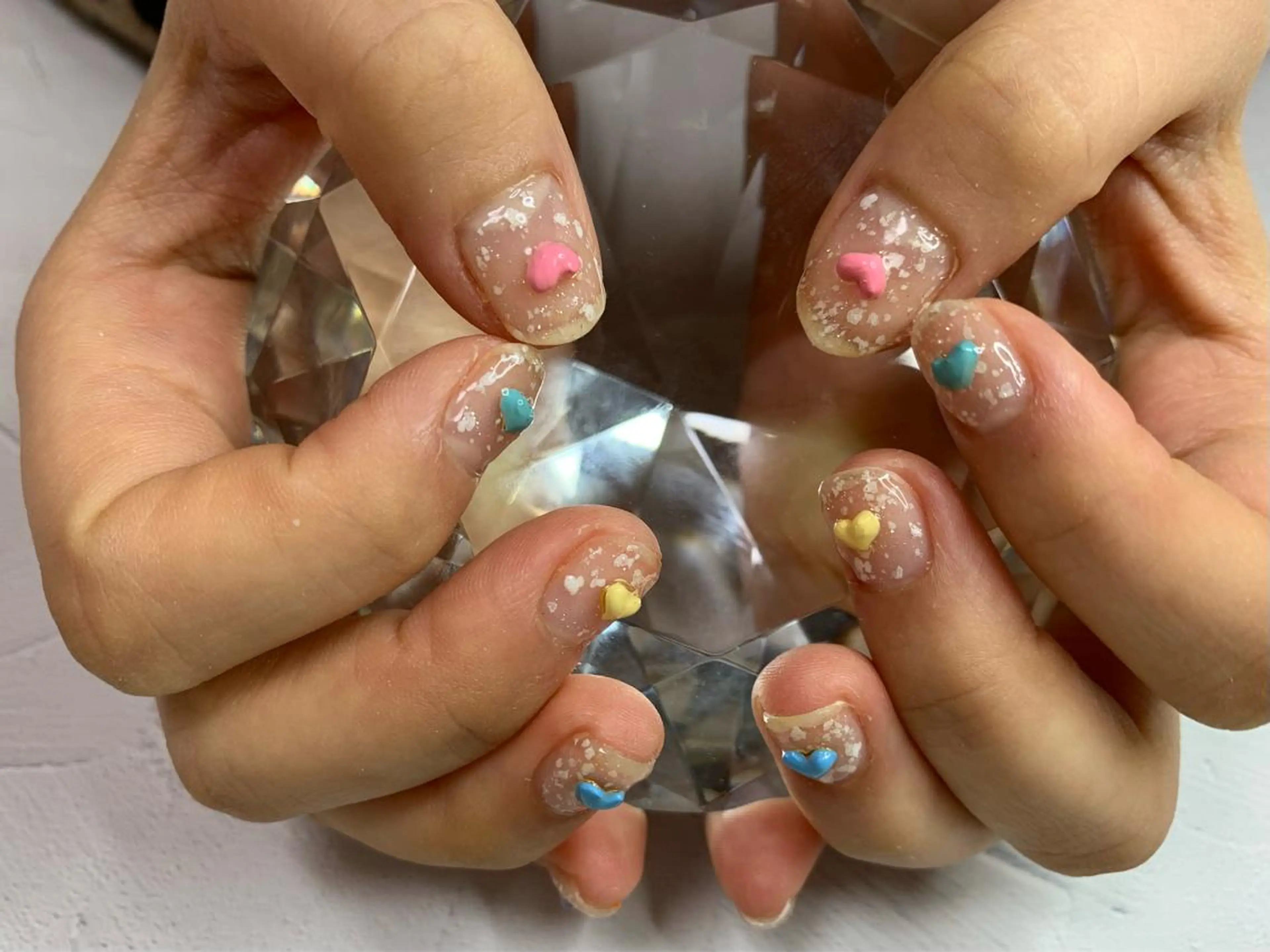 ネイル ハート 持ち込み バレンタイン noheanail YONEDAのネイルデザイン