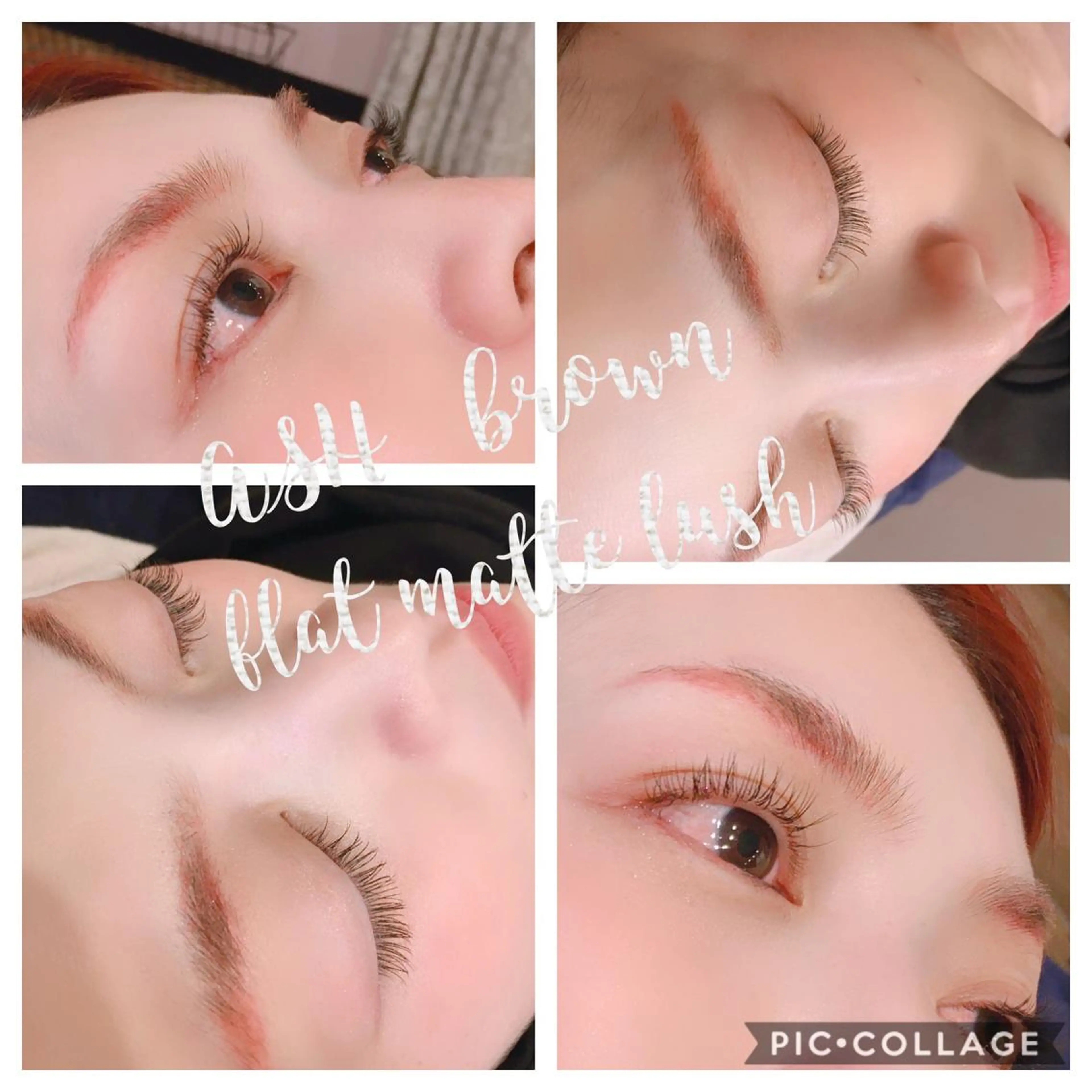 全カラー❗️フラットマットラッシュ新エクストリーム、ダークアッシュブラウンorライトブラウンorモーヴブラウン80本の写真