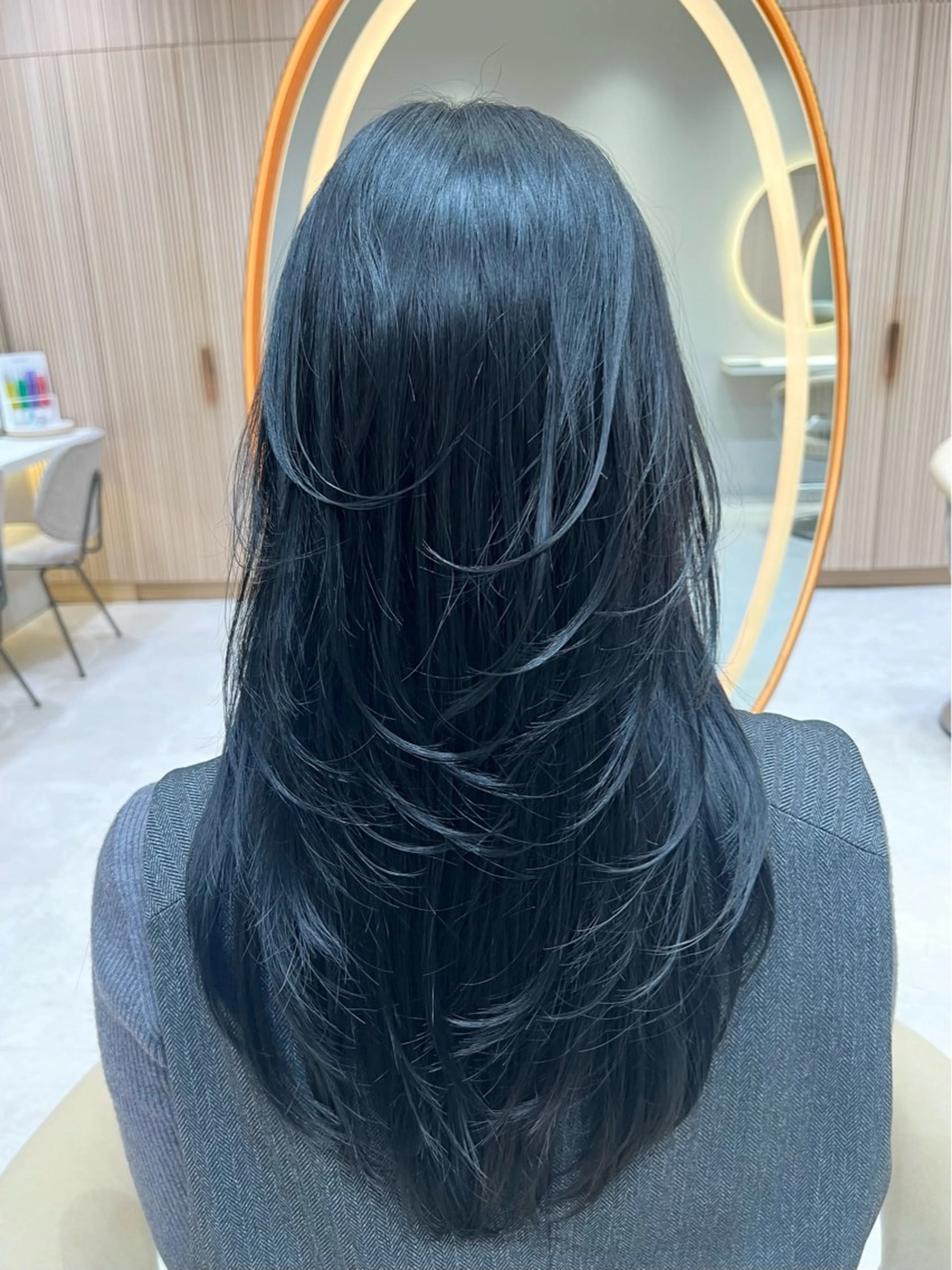 ロング カラー カット ヘアカラー トリートメント レイヤー/韓国 ハイトーン興津史弥のヘアスタイル