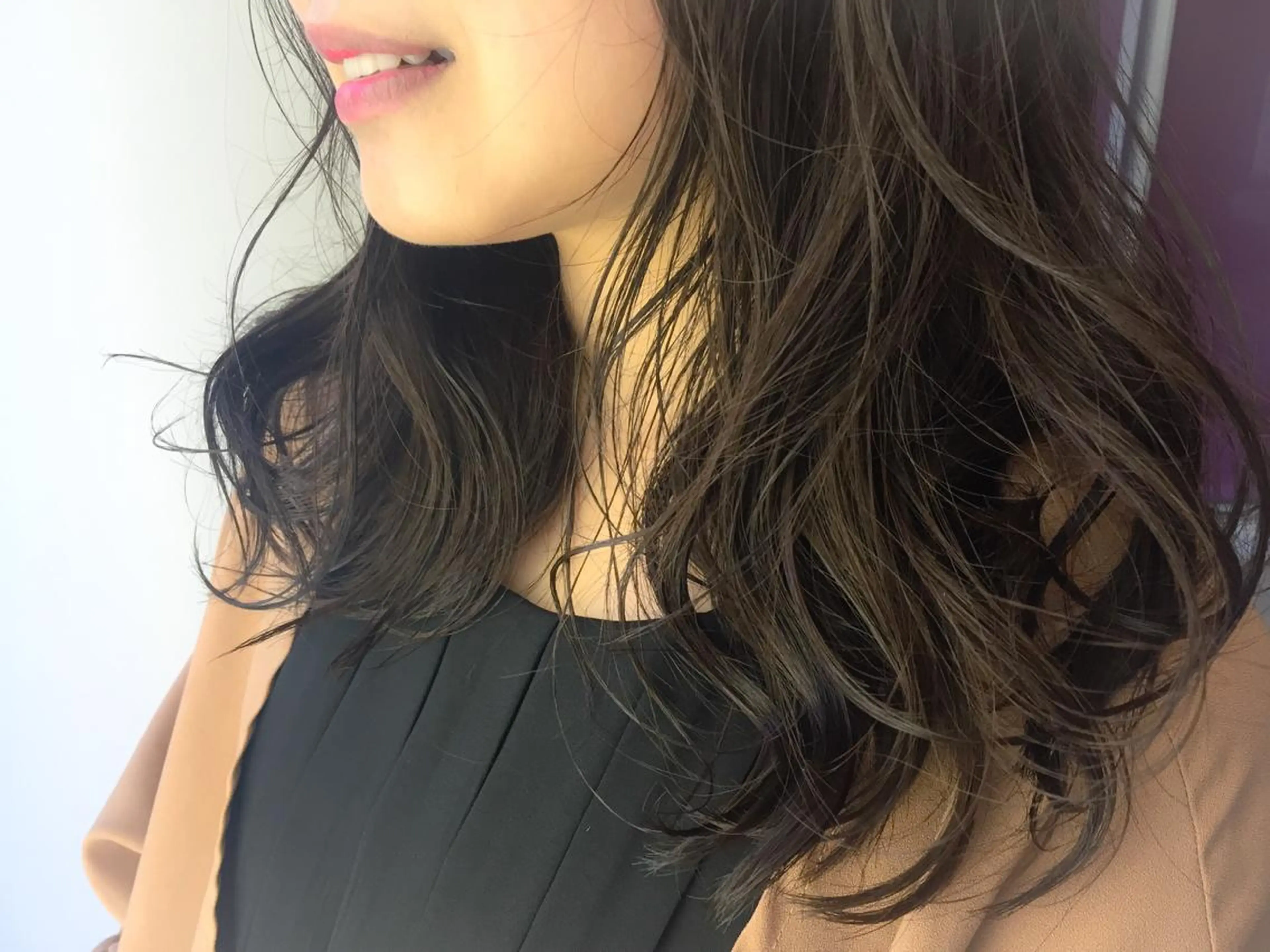 ミディアム カラー パーマ stylist/蛯谷 珠里のヘアスタイル