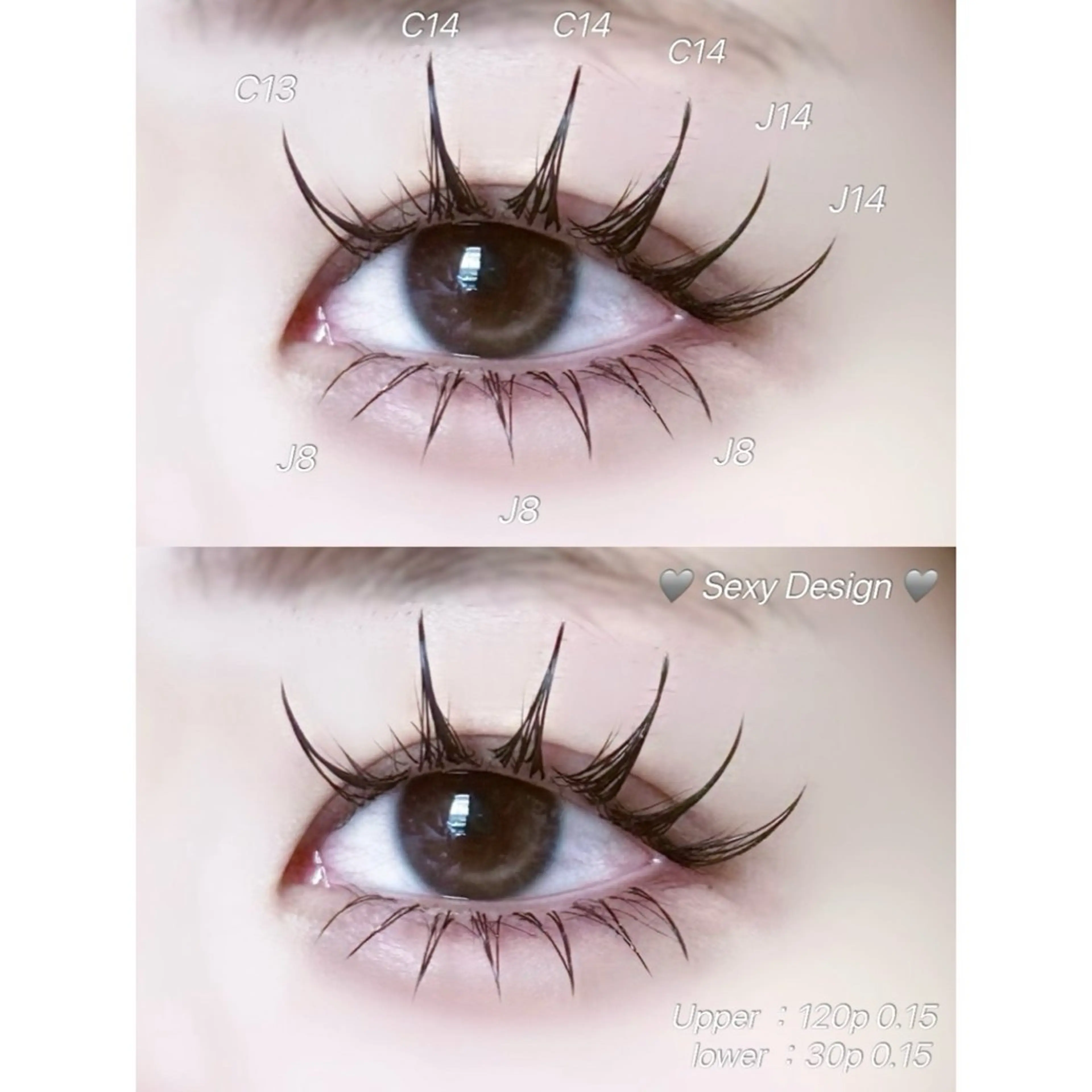 マツエク・マツパ memelu . RIJU 🩶のマツエク・マツパデザイン