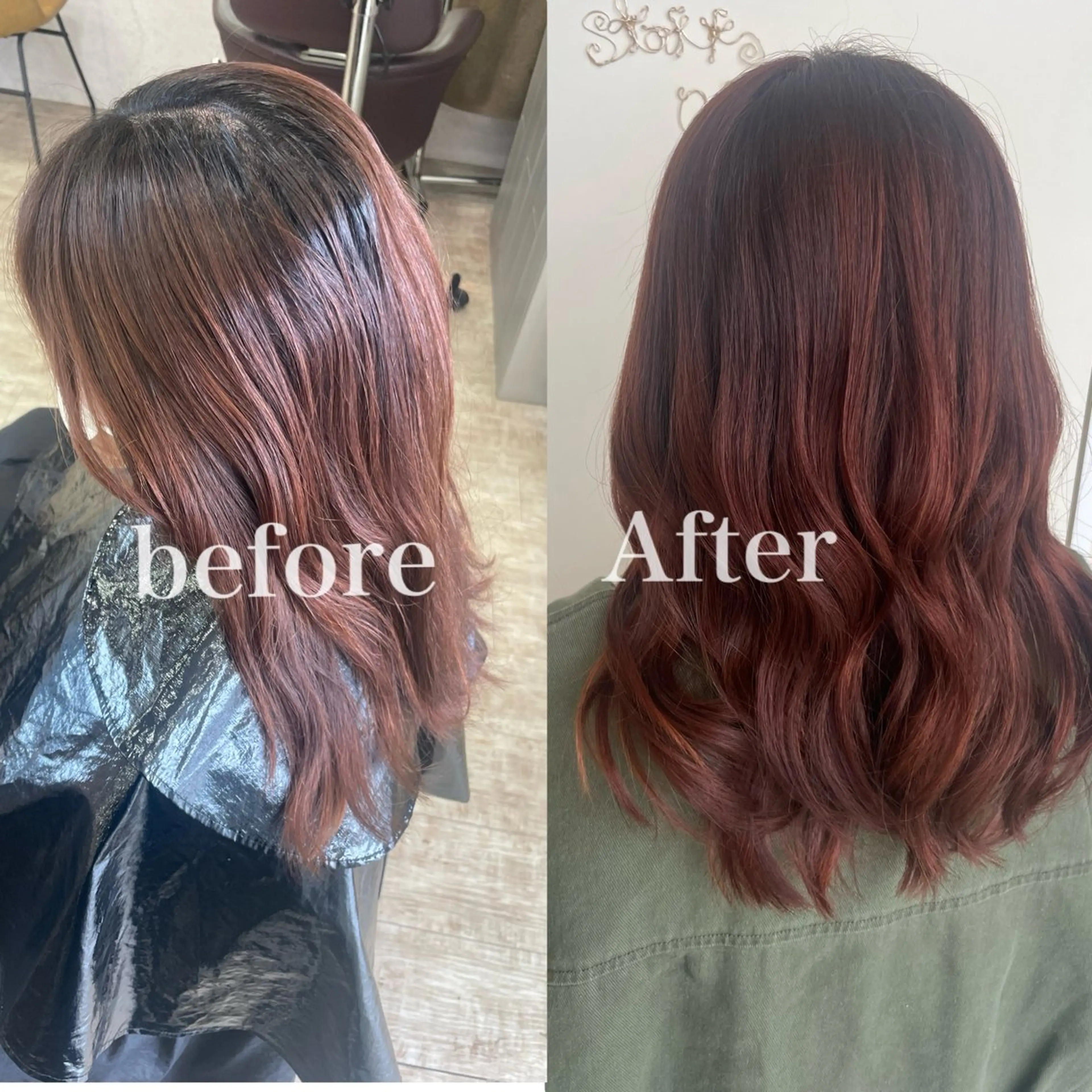 セミロング カラー 齋藤 多美のヘアスタイル