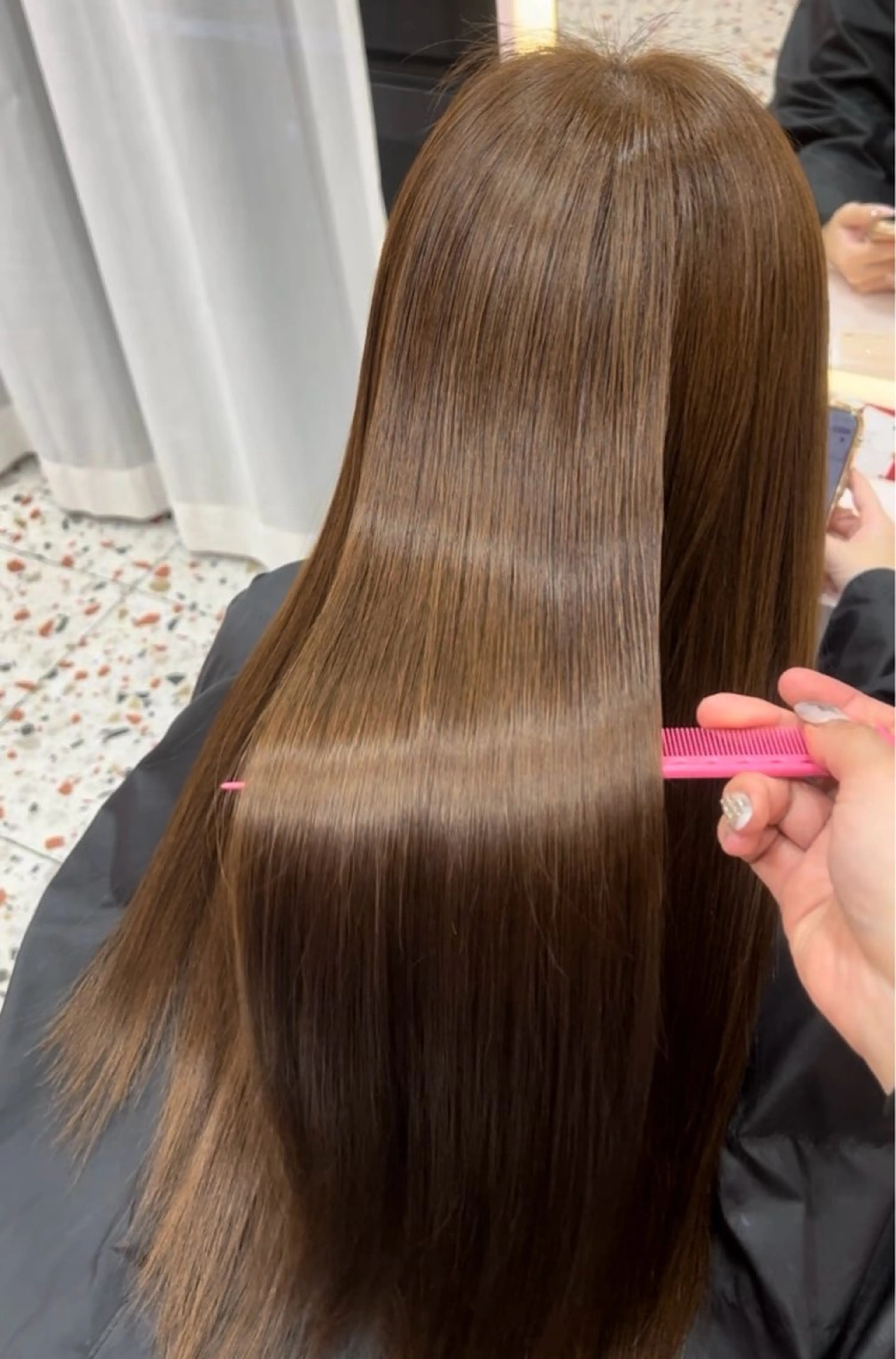 ロング カラー ベージュカラー ブリーチ ダブルカラー ブリーチなしカラー 小顔カット カット ヘアカラー トリートメント 原宿／ワンホンヘア SAAYA🖤のヘアスタイル