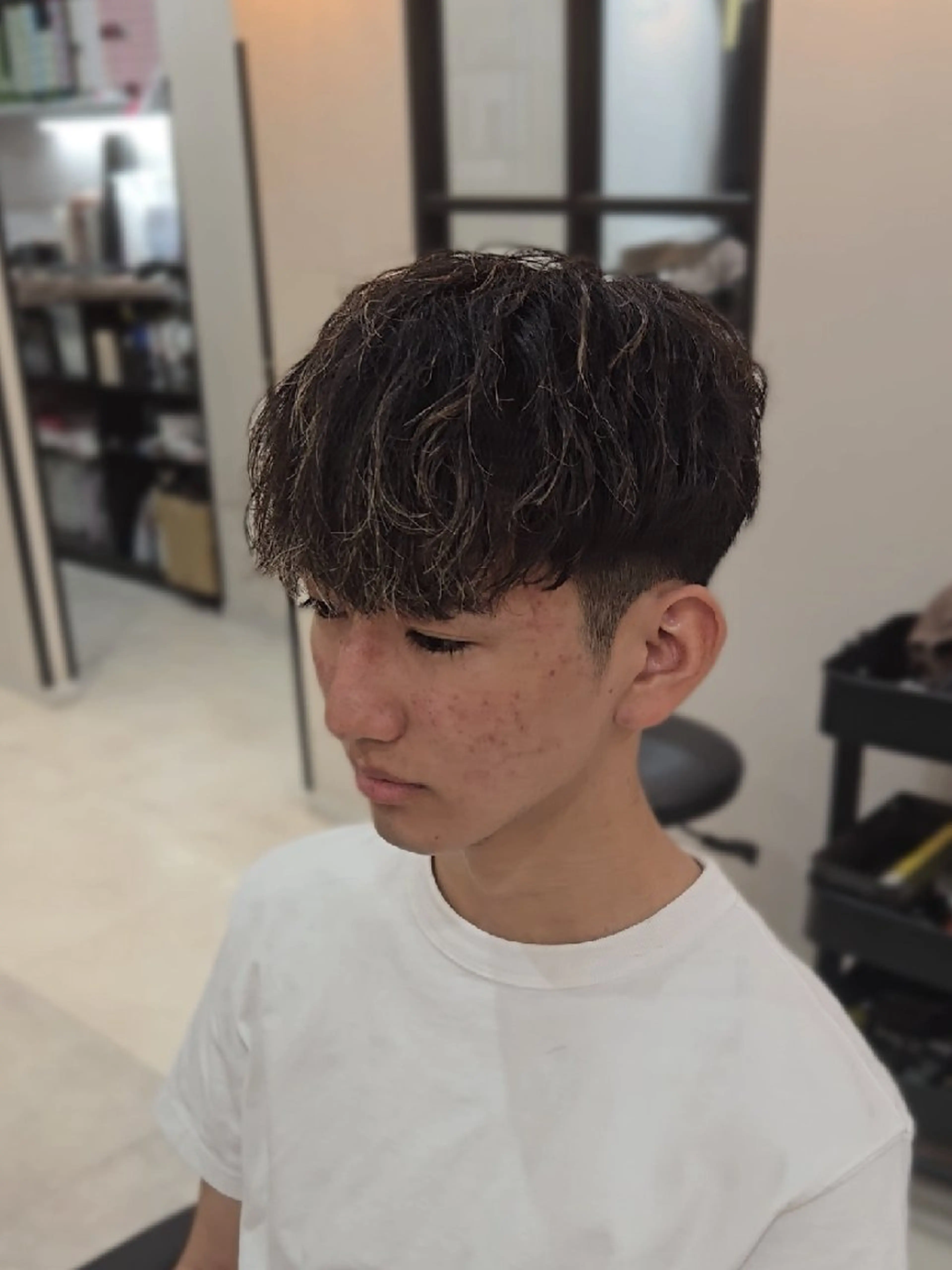 メンズ ミディアム マッシュ カット ヘアセット Lapis 名古屋駅前店所属・LEN名古屋/パーマ 海外ヘア/メンズ特化のヘアスタイル
