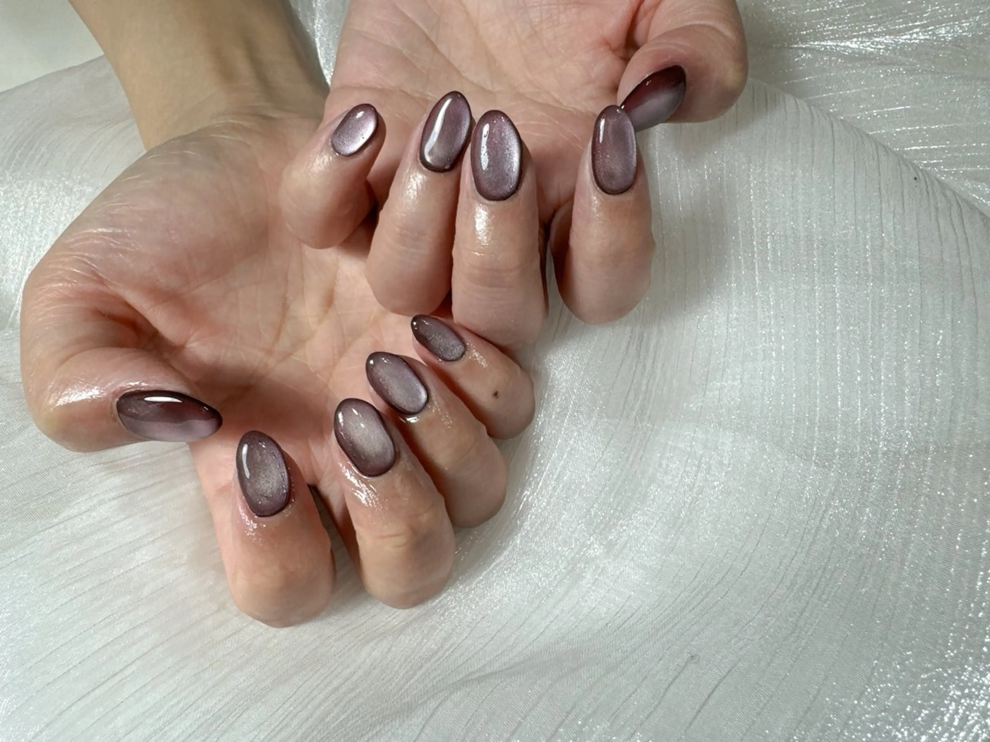 ネイル オーロラネイル フットネイル フレンチネイル ジェルネイル ハート ハンドネイル kikinail 溝の口のネイルデザイン